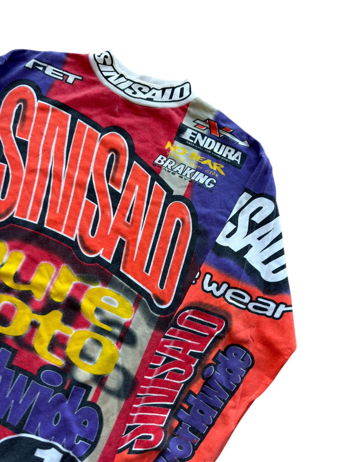 Honda *RARE* 90s VINTAGE JERSEY MOTOCROSS SINISALO AOP RARE Size US XL / EU 56 / 4 - 6 Thumbnail