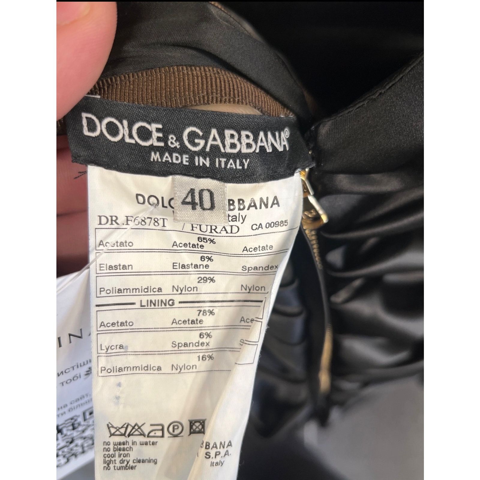 Dolce & Gabbana Dolce & Gabbana Black Draped Mini Dress - IT40/S Size S / US 4 / IT 40 - 5 Thumbnail