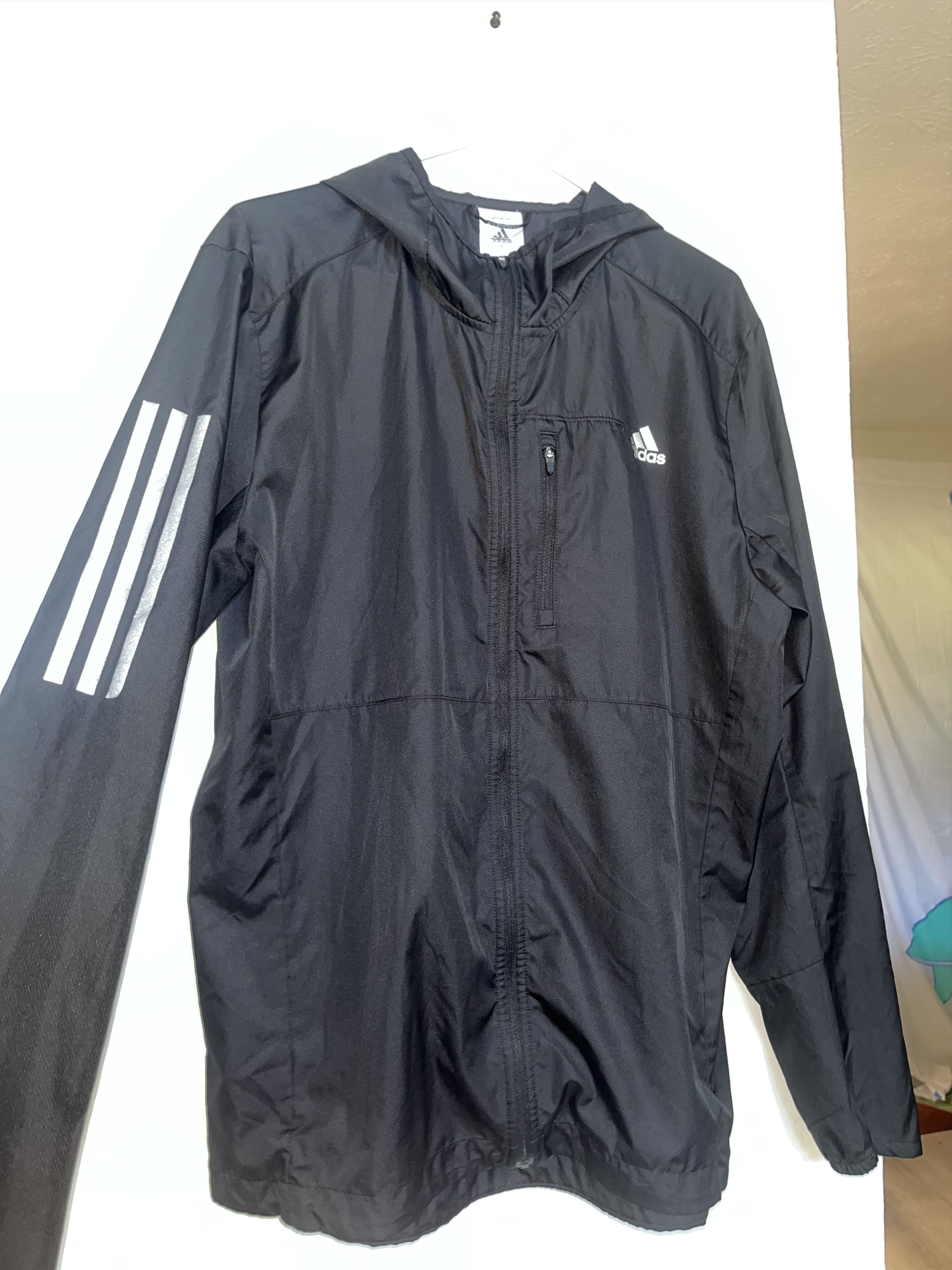 Adidas Adidas Hooded Windbreaker, Reflective Stripes, Full zip Size US L / EU 52-54 / 3 - 3 Thumbnail