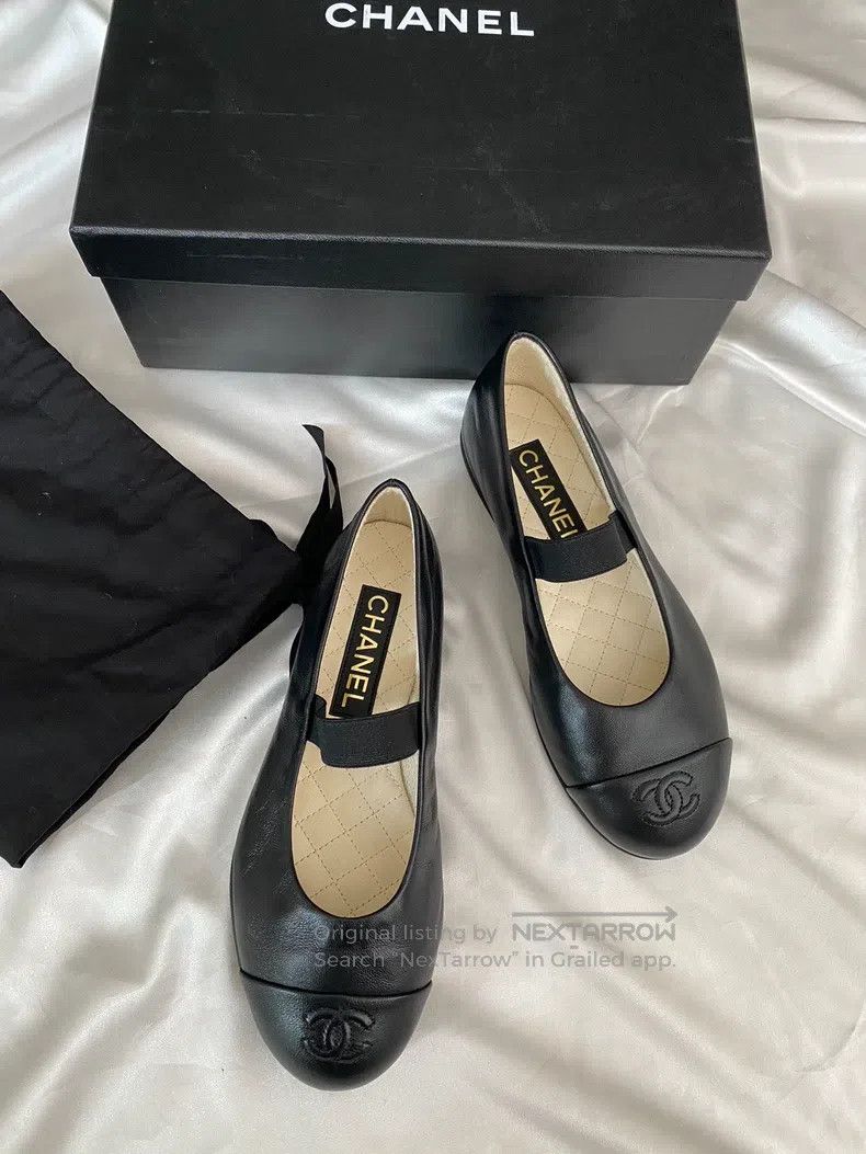 Chanel Black Mary Jane Doll Shoes