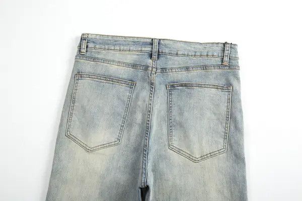 VIBE High street basic all-match washed distressed straight jeans Size US 32 / EU 48 - 4 Thumbnail