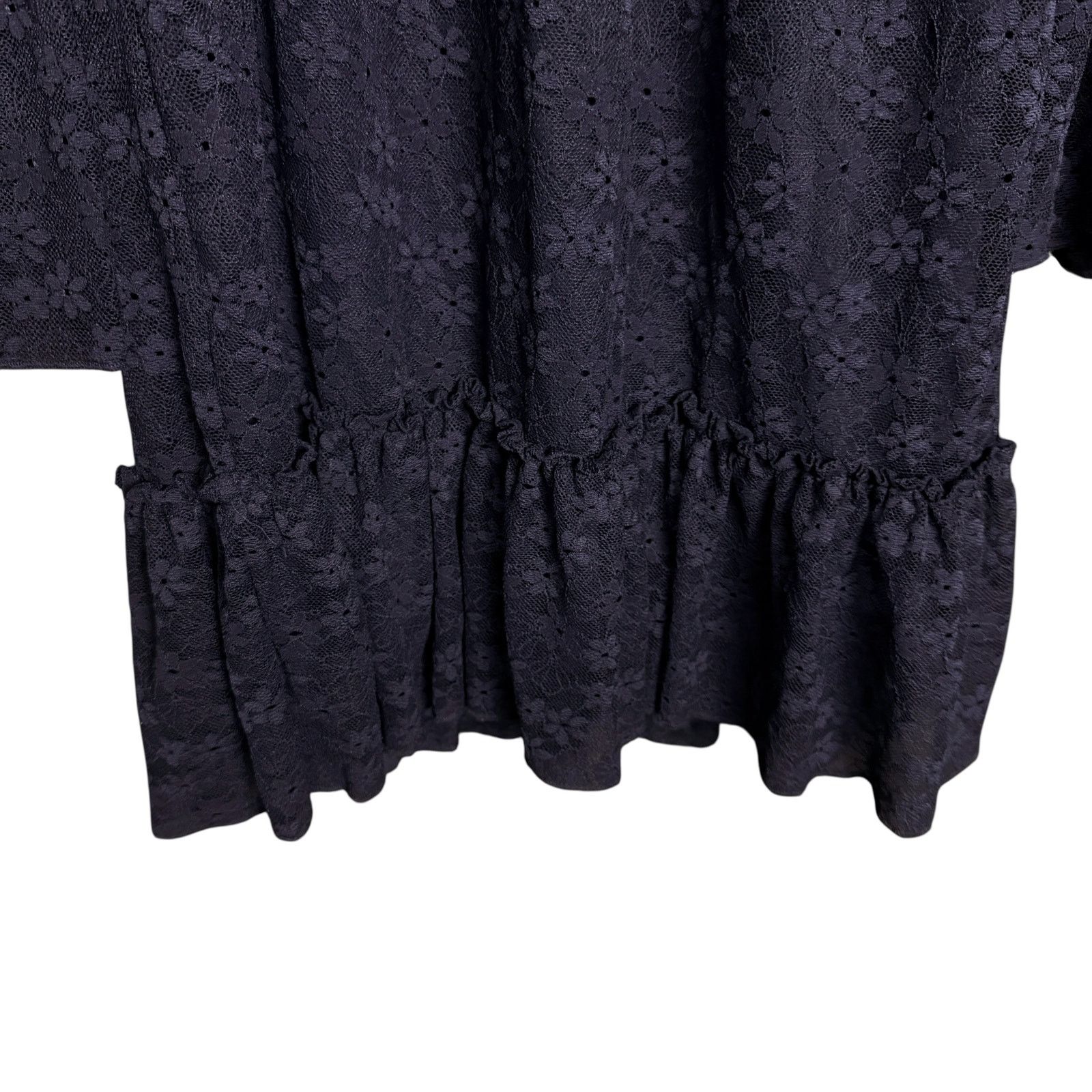 Michael Kors Michael Kors Floral Lace Blue Ruffle Dress NWT $125 Retail Size M / US 6-8 / IT 42-44 - 4 Thumbnail