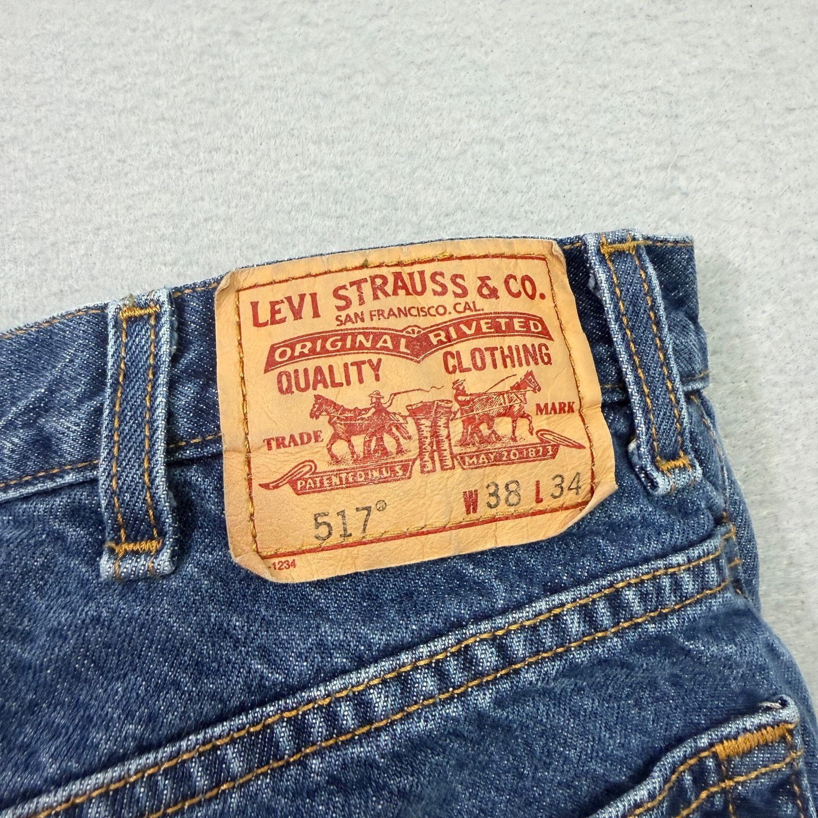 Levi's Vintage Levis 517 Bootcut Jeans Men's 38x34 Blue Denim 90s Size US 38 / EU 54 - 5 Thumbnail