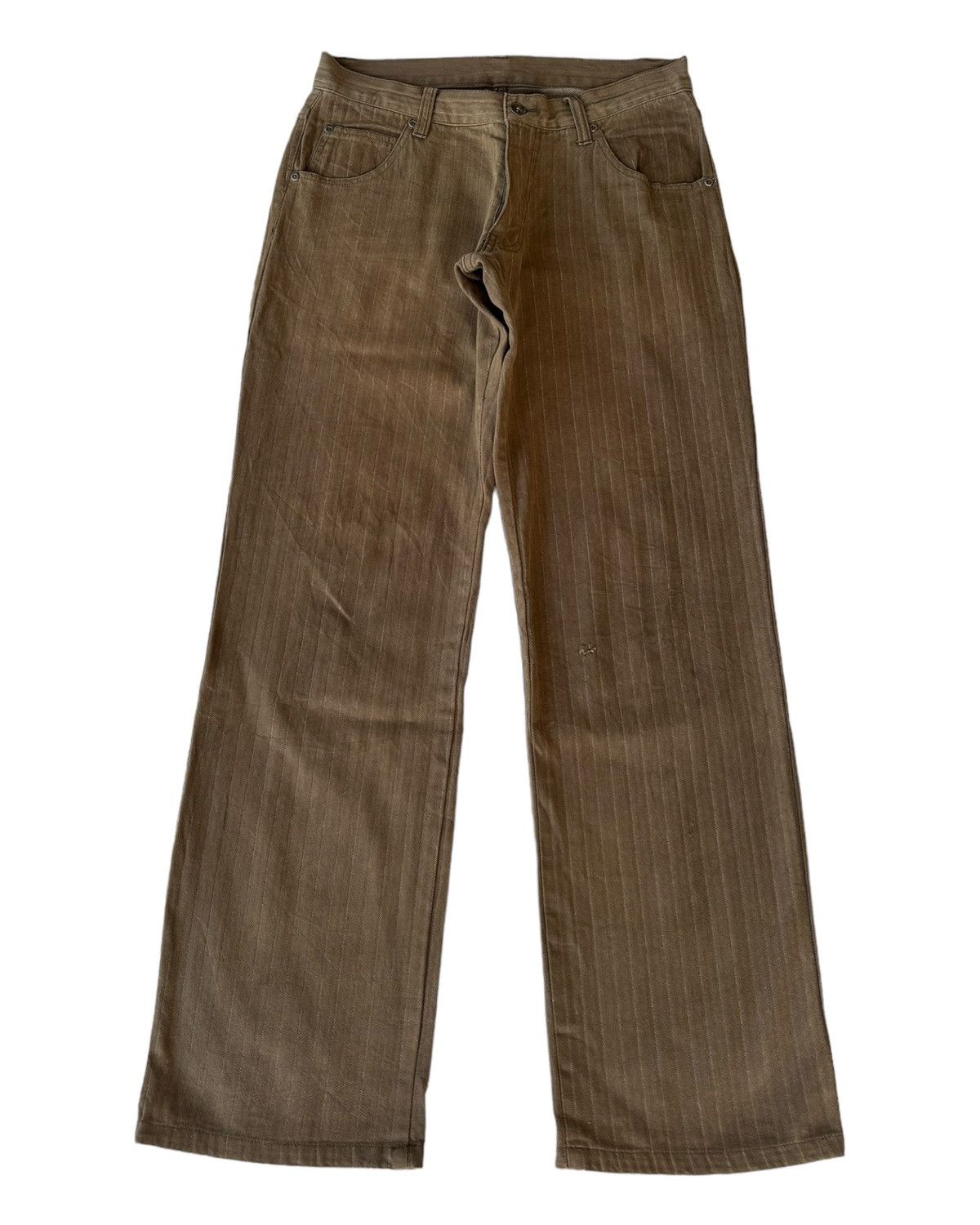 Hysteric Glamour SICK🔥MODERM STRIPE BROWN PANTS Size US 31 - 1 Thumbnail