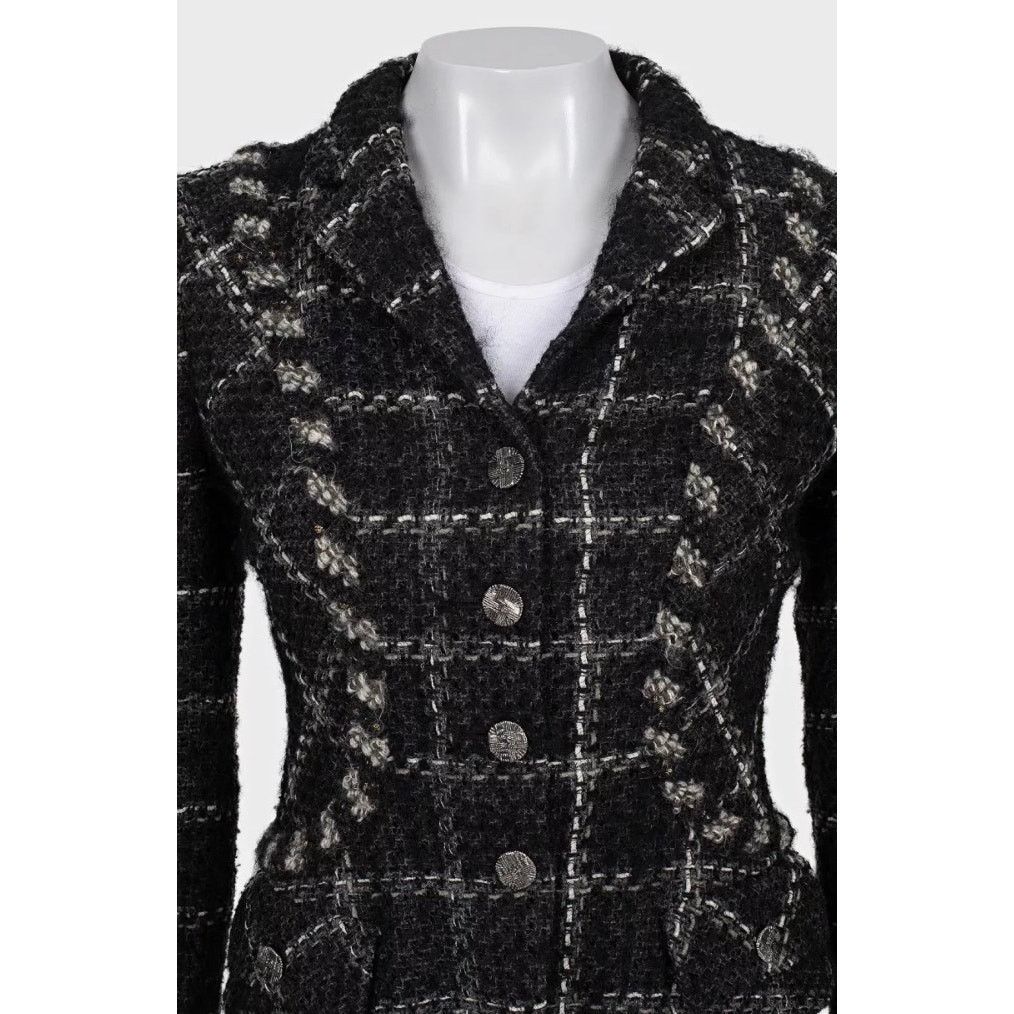 Chanel Chanel Vintage Black Tweed Fitted Jacket, Sz 38/M Size S / US 4 / IT 40 - 4 Thumbnail
