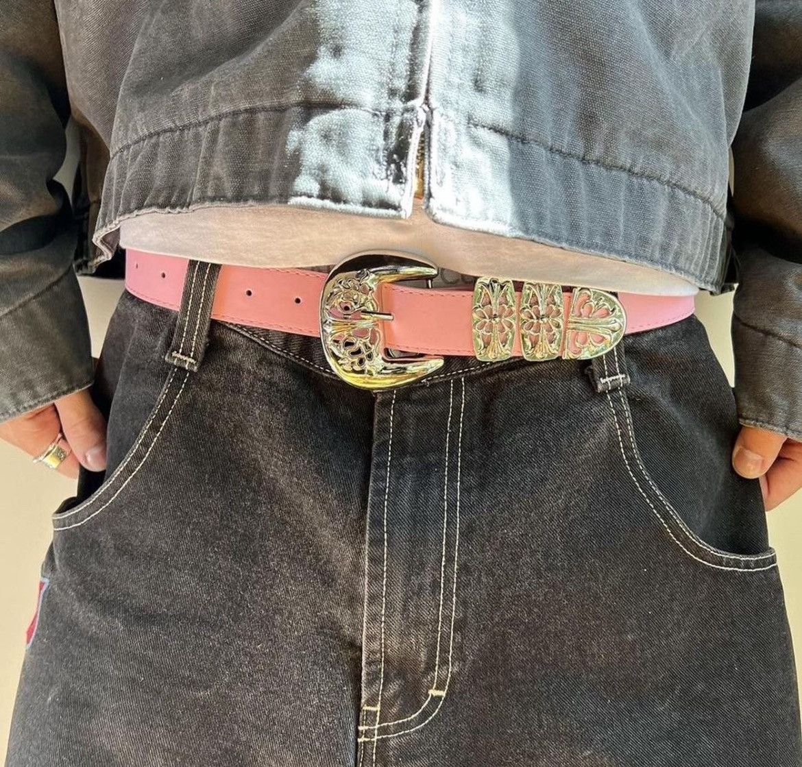 Cowboy Equipment × Vintage vintage buckle pink american western design belt Size ONE SIZE - 5 Thumbnail