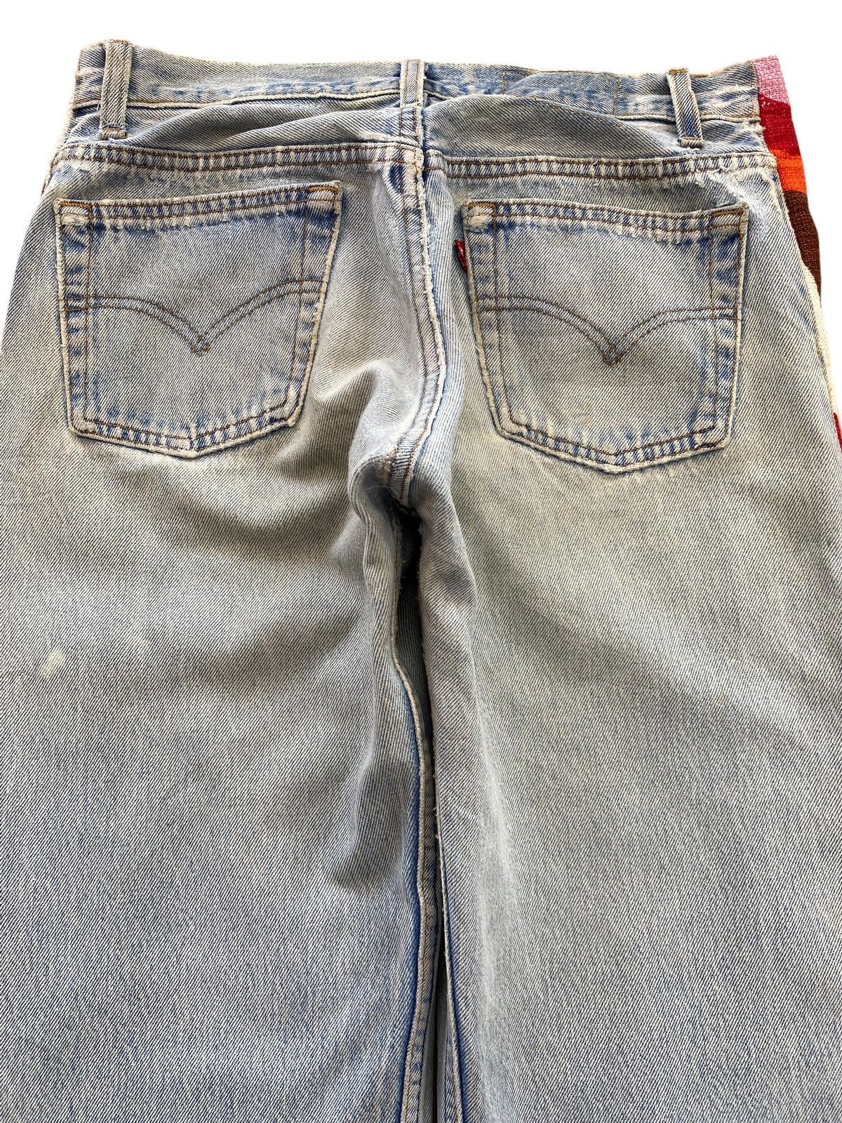 Levi's Levi’s Light Wash Abstract Lines Style Straight Leg Jeans Size US 30 / EU 46 - 4 Thumbnail