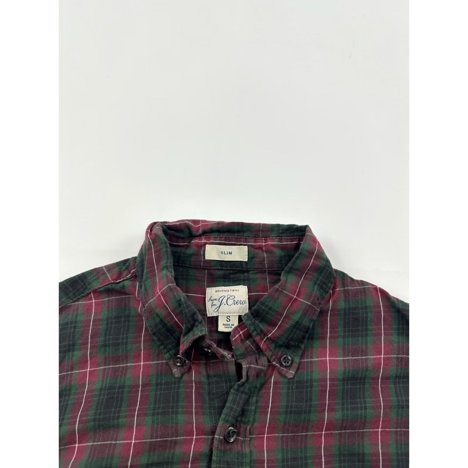 J.Crew J.Crew Shirt Mens Small Red Prince Wales Plaid Long Sleeve Button Down Slim Size US S / EU 44-46 / 1 - 2 Thumbnail