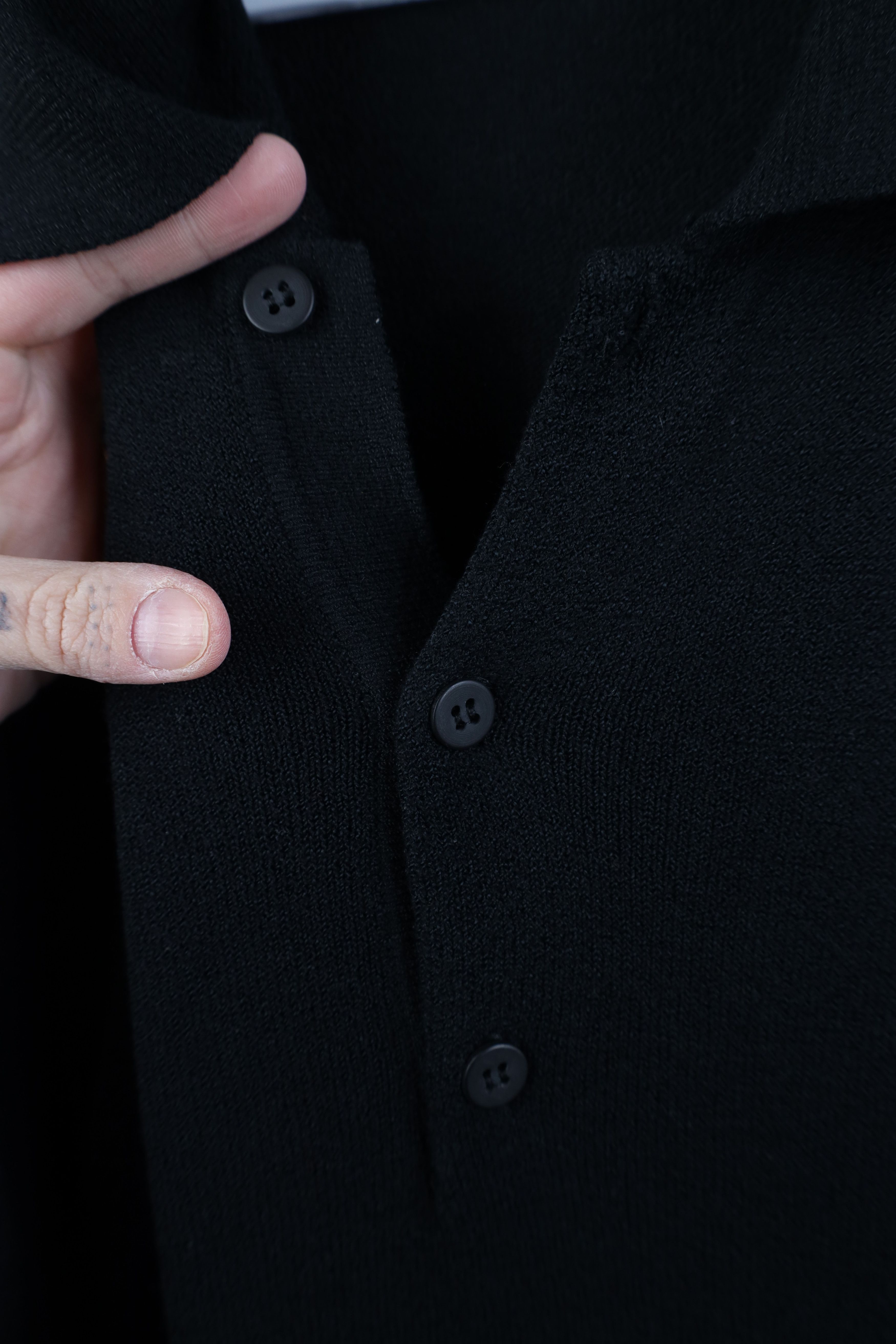 Vintage Vintage 90s Streetwear Blend Knit Pullover Polo Black Size US XL / EU 56 / 4 - 4 Thumbnail