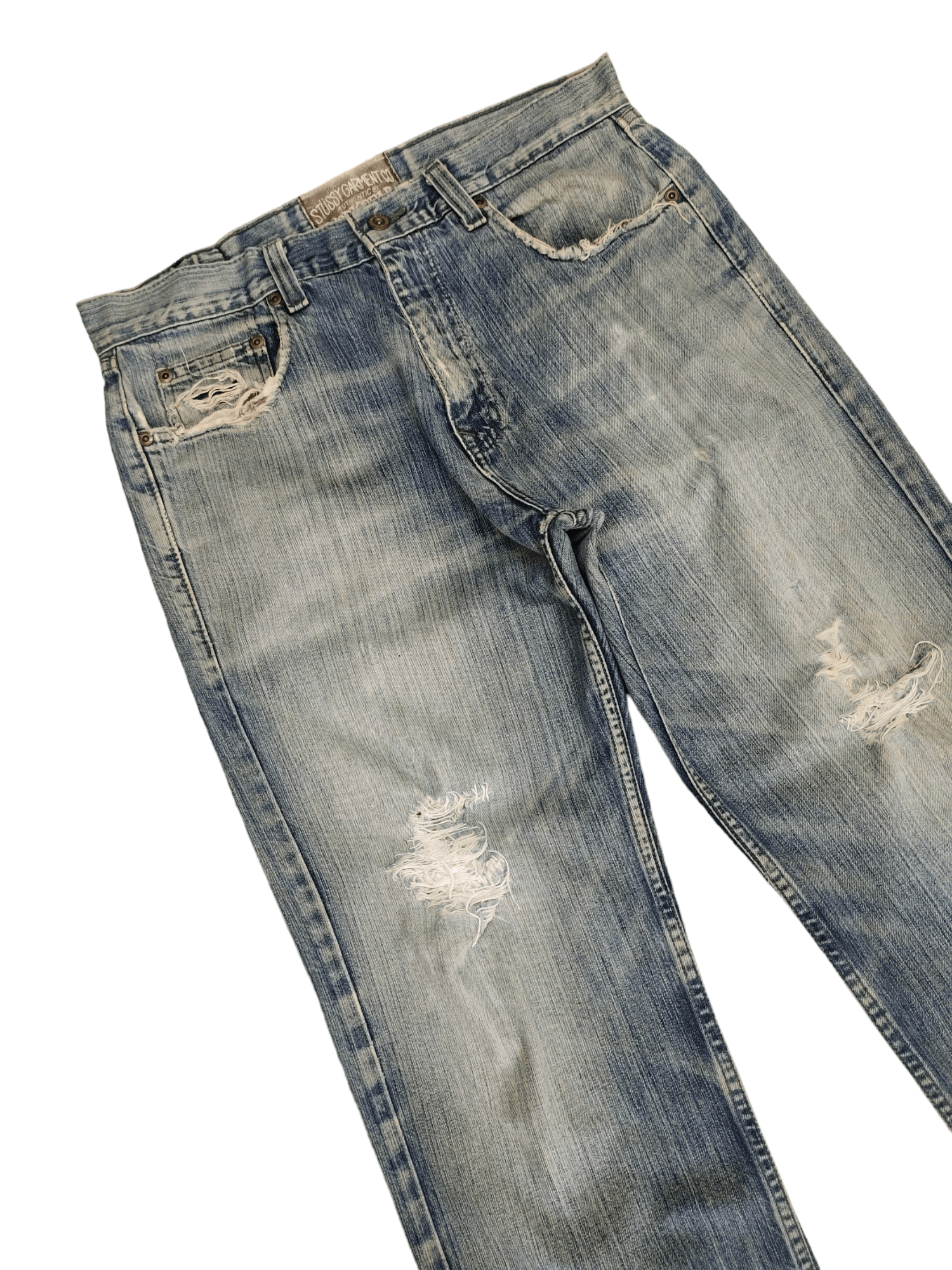 Stussy Vintage Stussy Distressed Denim Jeans Mud Max Styles Size US 32 / EU 48 - 6 Thumbnail