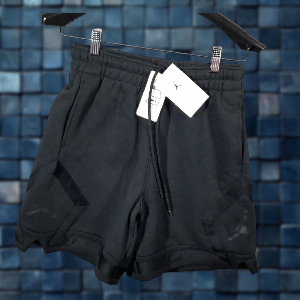 Nike Nike Jordan Flight Fleece Diamond Shorts Women's XS Black - Jumpman, Diamond Pattern, Drawstring Waist, Fleece Knit, Athletic Activewear Size US 27 - 1 Thumbnail