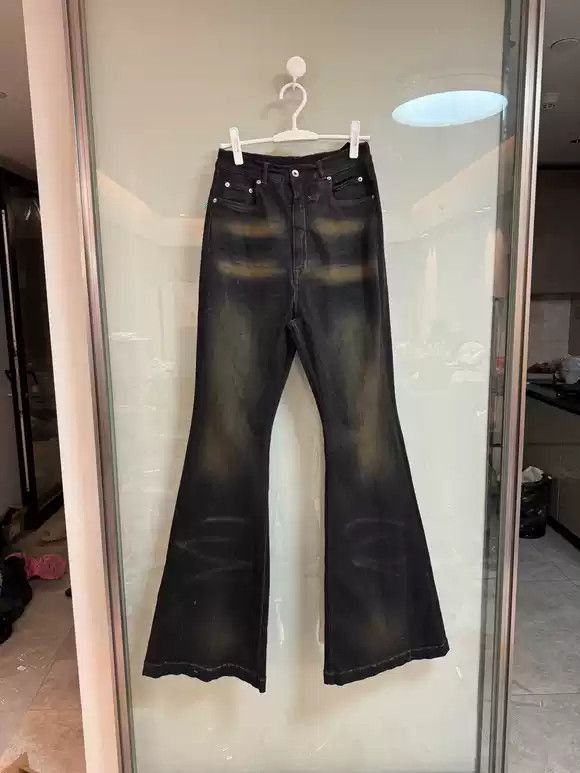 Rick Owens Rick Owens Rick Owens Drkshdw makes old flared wide-leg je Size US 31 - 1 Thumbnail