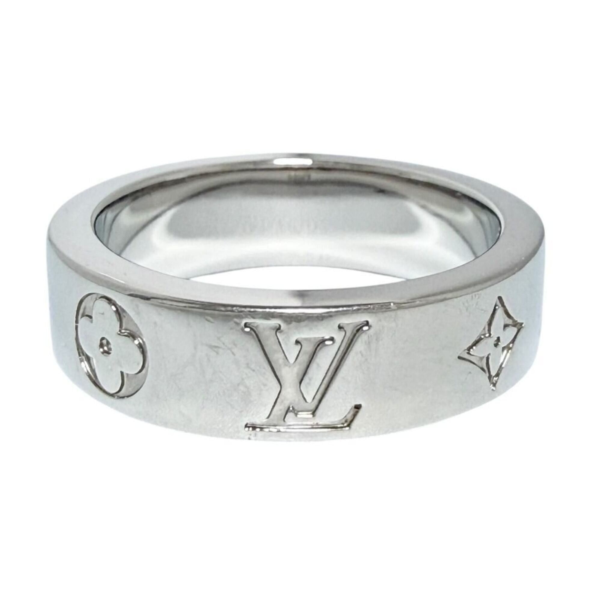 Louis Vuitton Louis Vuitton Men's Mosaic Thin Ring, Size 17 (S), Silver Size ONE SIZE - 1 Thumbnail