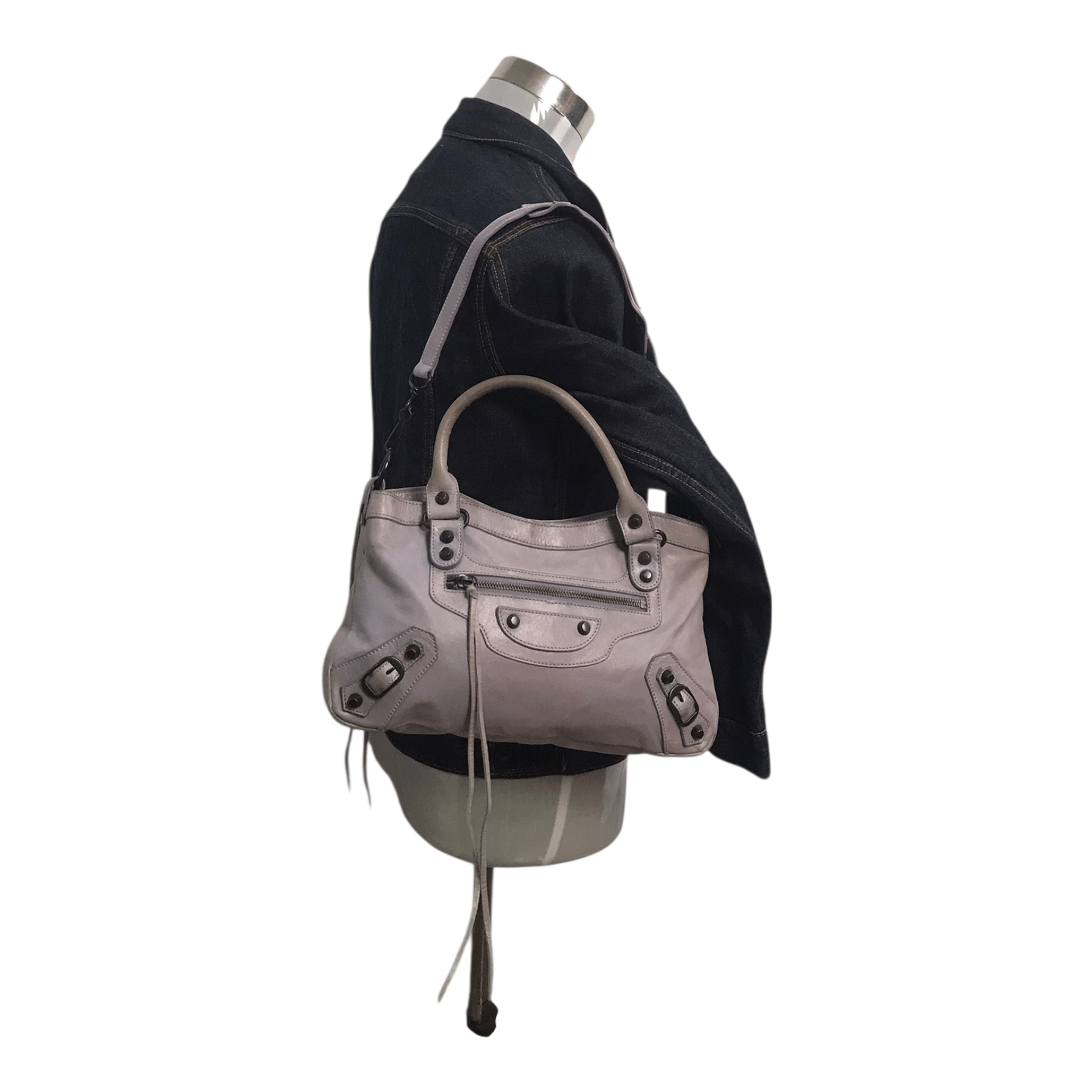 Leather Elegant Leahter Light Purple HandBag Size ONE SIZE - 1 Thumbnail