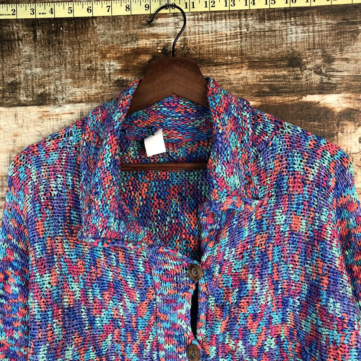 Homespun Knitwear × Japanese Brand DLL Japanese Brand Blue Cardigan Knitwear #C523 Size XS / US 0-2 / IT 36-38 - 4 Thumbnail