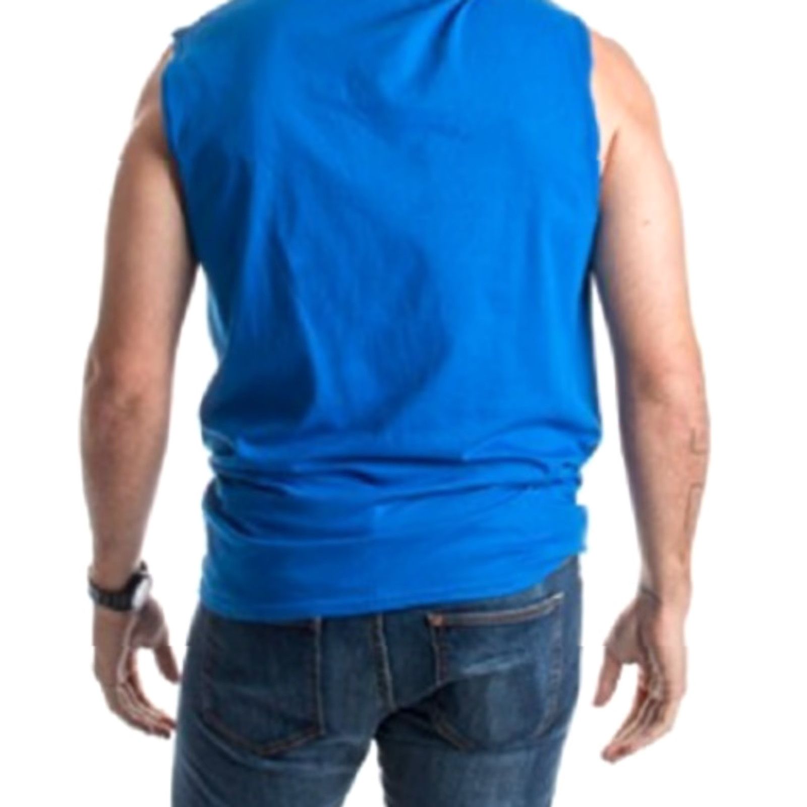 Emerica VINTAGE Ann Arbor T-shirt Co. Sleeveless T-Shirt Men L Blue Patriotic Freedom Biceps Liberty Size US L / EU 52-54 / 3 - 3 Thumbnail