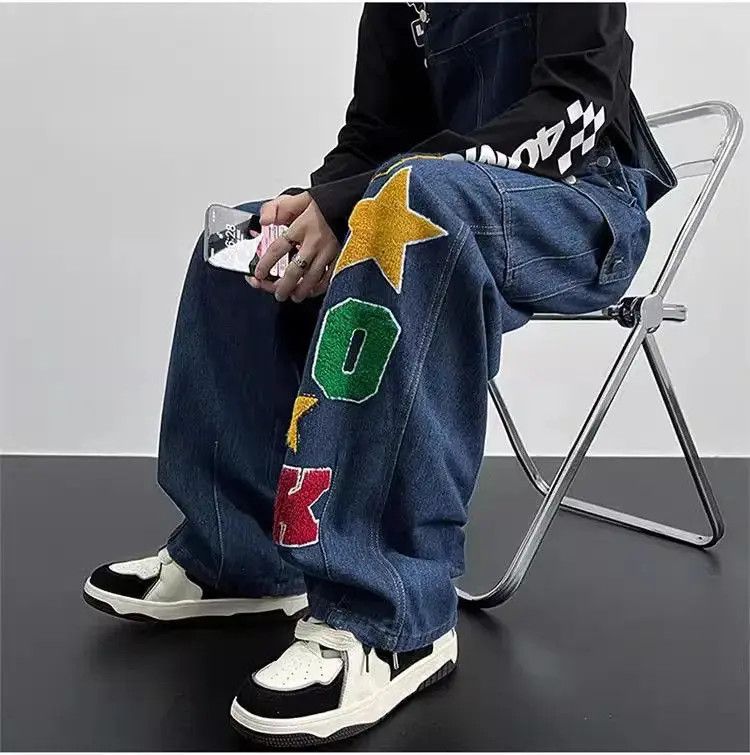 Japanese Brand Leisure washed embroidered jeans Size US 32 / EU 48 - 2 Thumbnail