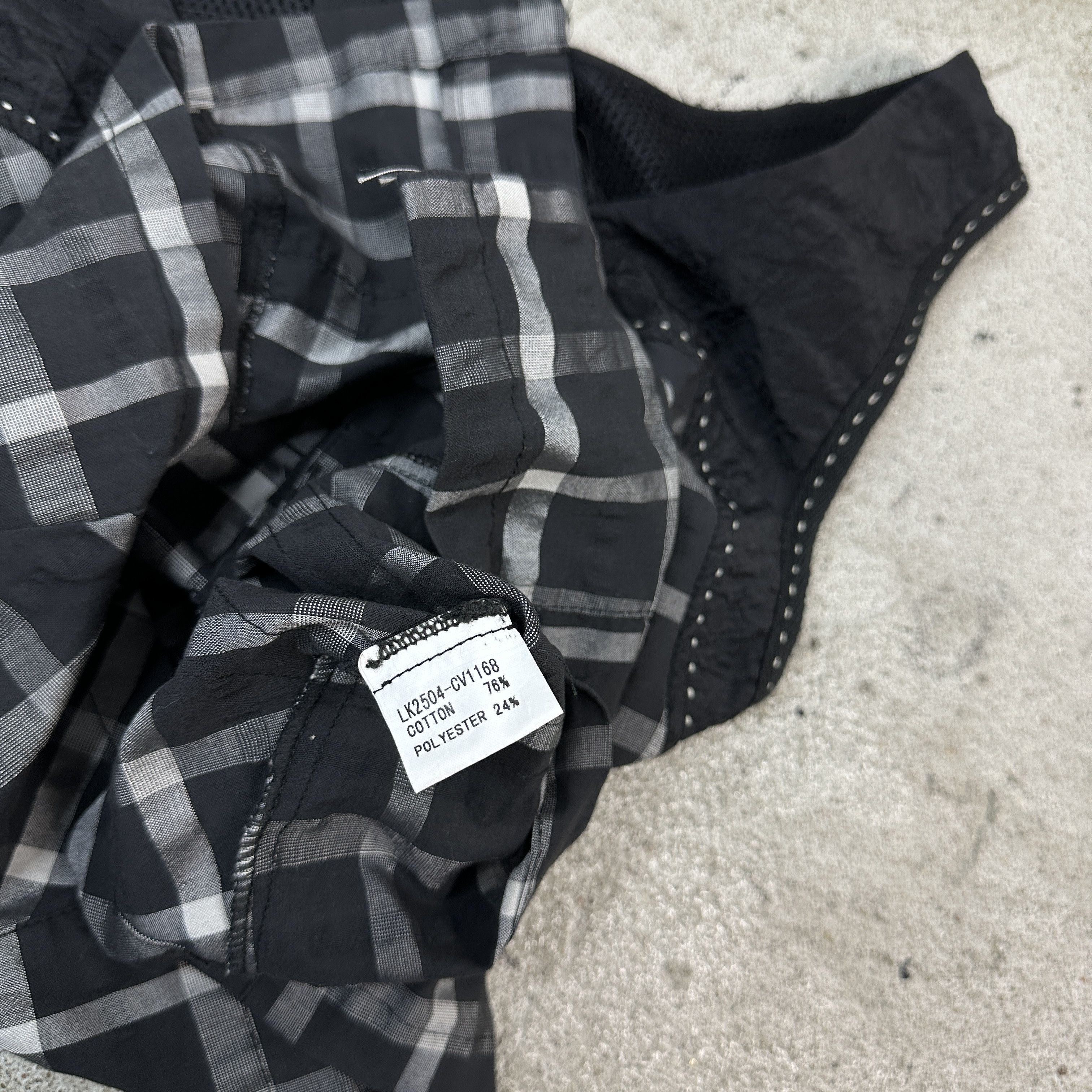 Vintage Vintage Avant Garde Archive 00s Checkered Buttoned Corset Size S / US 4 / IT 40 - 3 Thumbnail