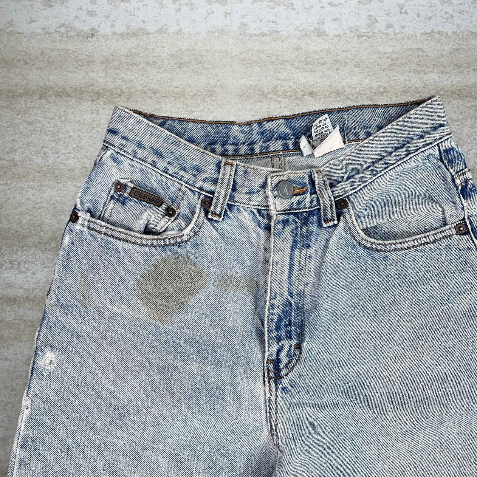 Calvin Klein Vintage 90s Calvin Klein Jeans 26x30 Regular Fit Light Wash Size US 26 / EU 42 - 5 Thumbnail
