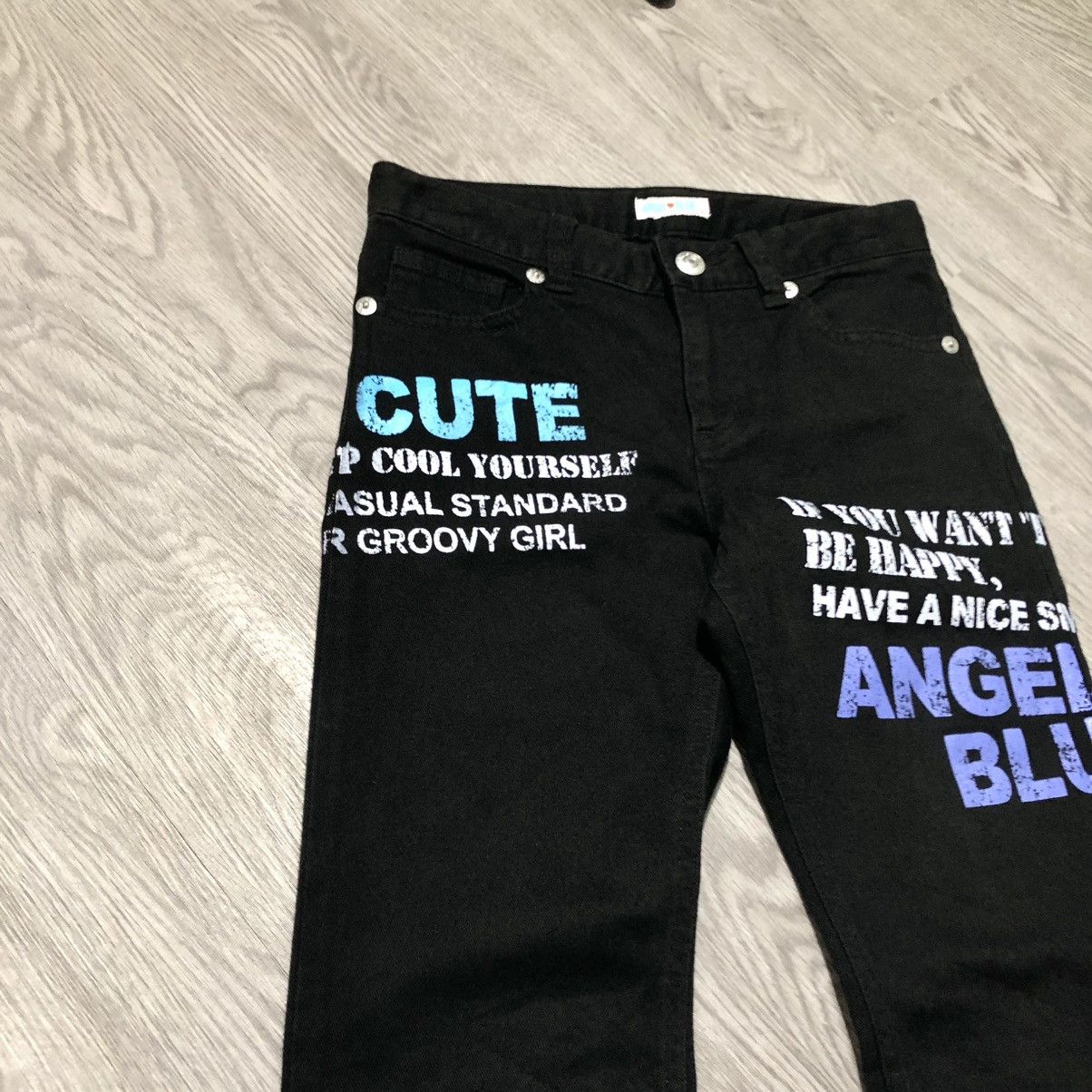 Angel Blue 2000s Angel Blue Cute Girls Denim Jeans Pants Black Lgb Size US 26 / EU 42 - 5 Thumbnail