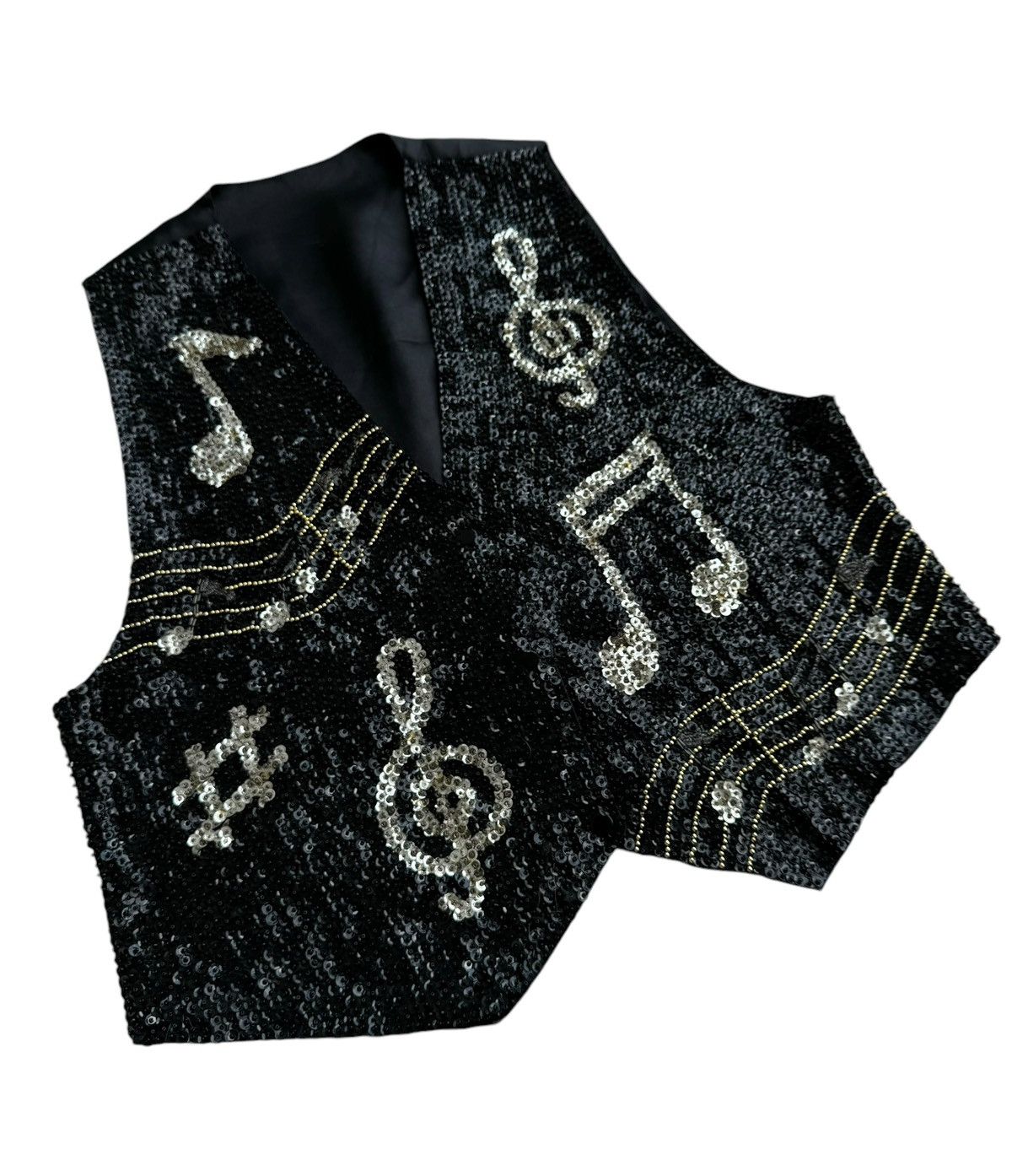 Japanese Brand × The Unbranded Brand Vintage Unbranded Art Music Sequin Rock Star Size US S / EU 44-46 / 1 - 3 Thumbnail