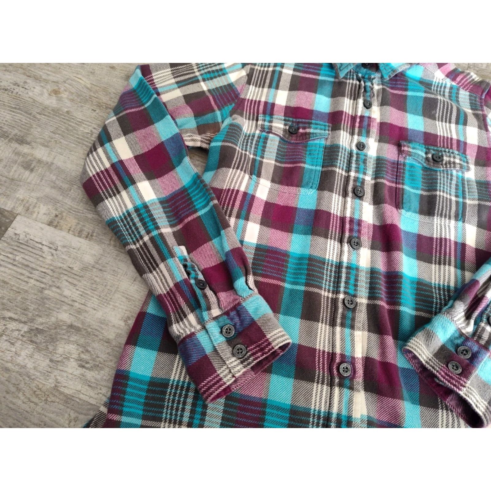Patagonia Patagonia Fjord Flannel Button Shirt Womens 8 Plaid Organic Cotton M 53915 Size M / US 6-8 / IT 42-44 - 4 Thumbnail