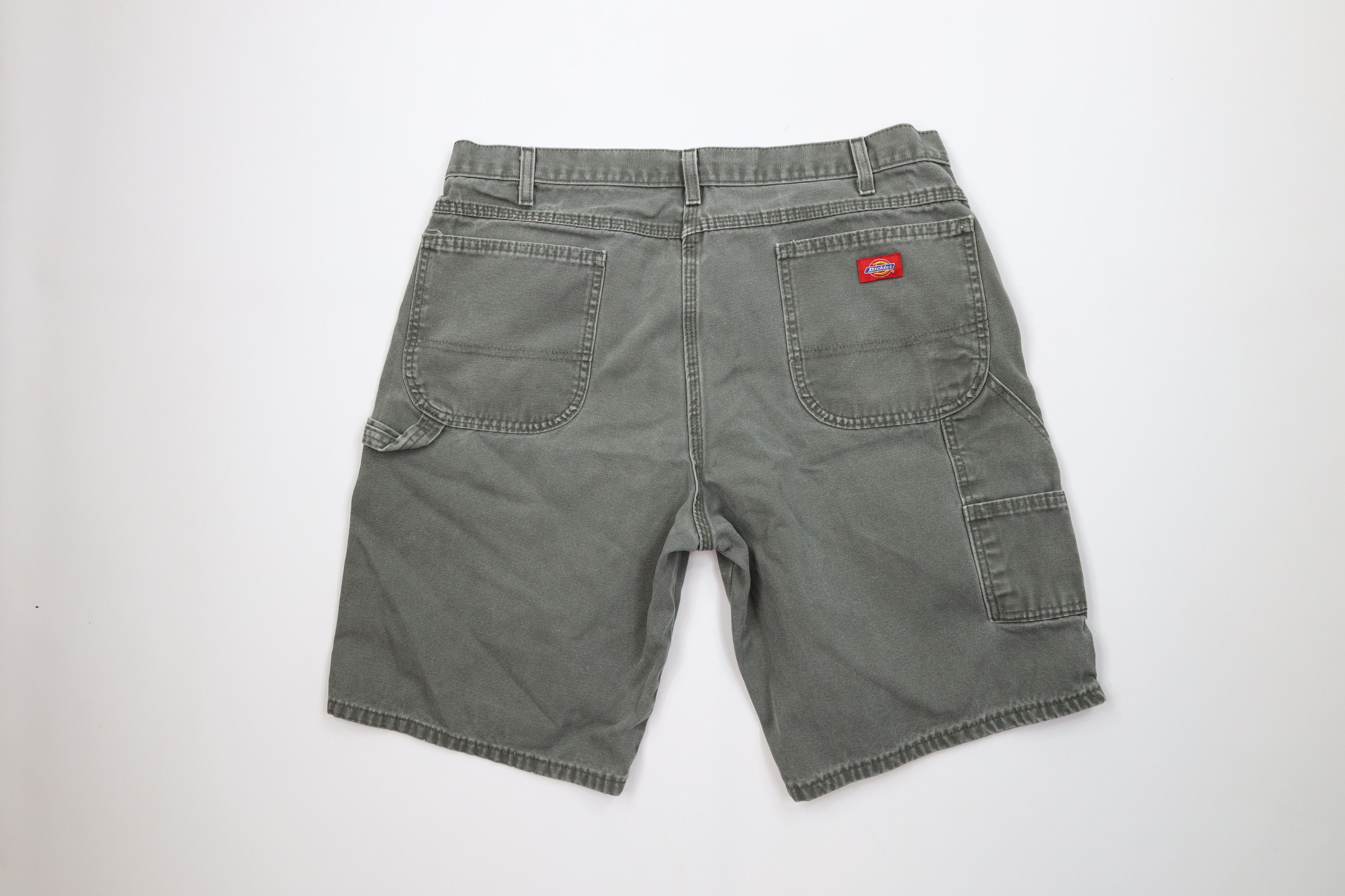 Dickies Vintage Dickies Relaxed Fit Canvas Dungaree Shorts Green Size US 38 / EU 54 - 10 Thumbnail