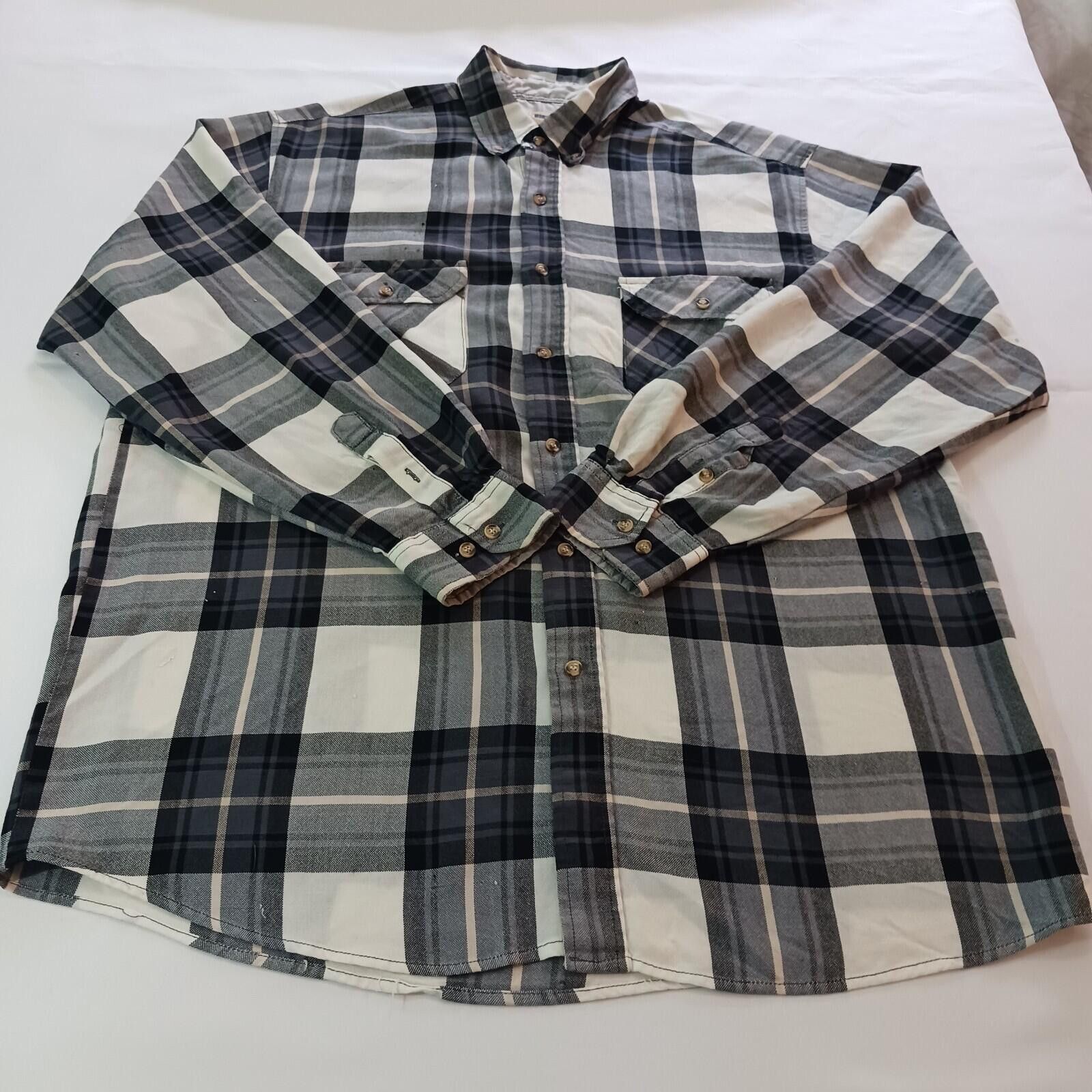 Other Northwest Blue Shirt Men LT Green/White Plaid Vintage Flanne Size US L / EU 52-54 / 3 - 1 Thumbnail