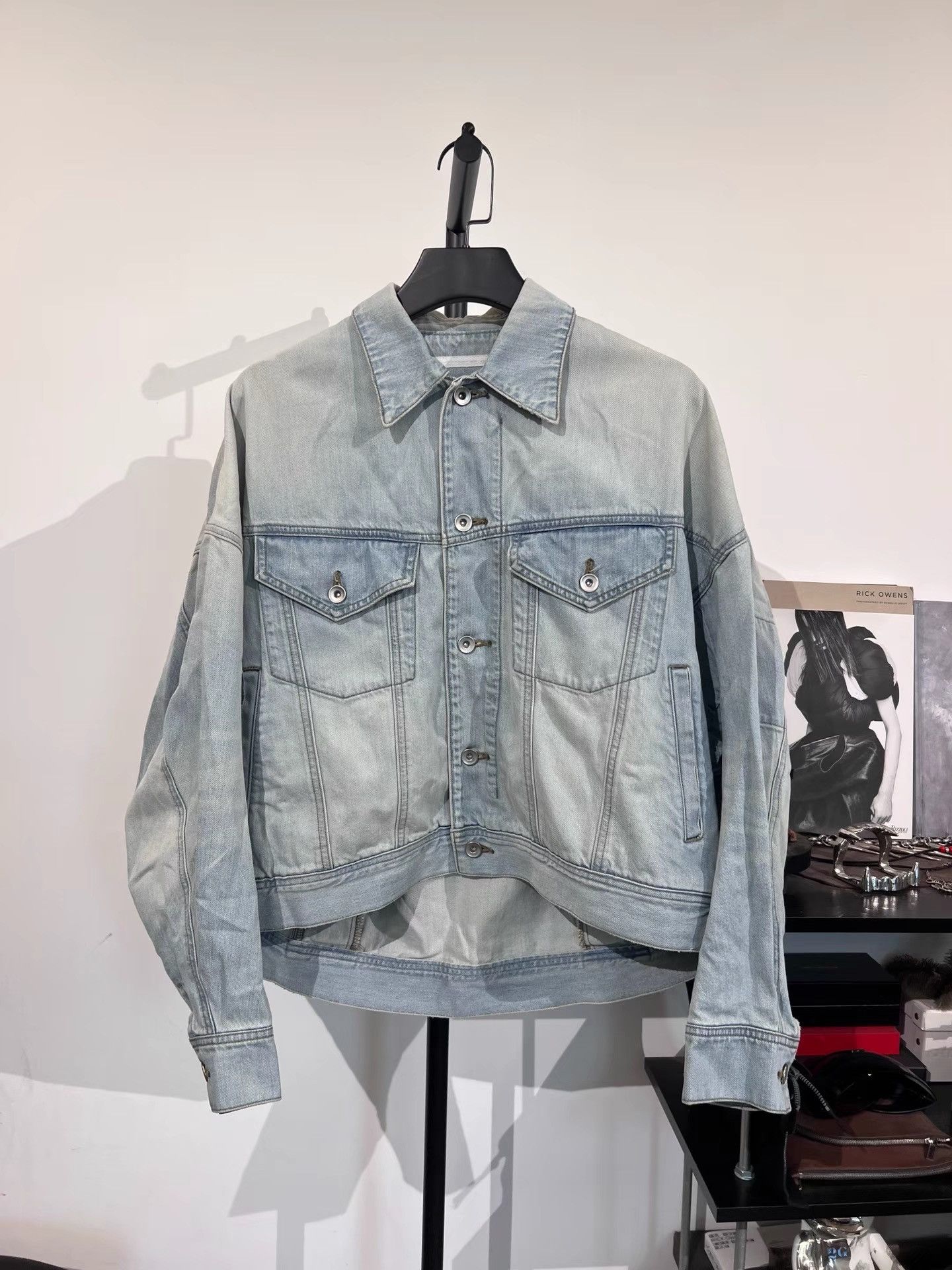 Julius Julius_7 Oversized Washed Vintage Denim Jacket K35 Size US M / EU 48-50 / 2 - 1 Thumbnail