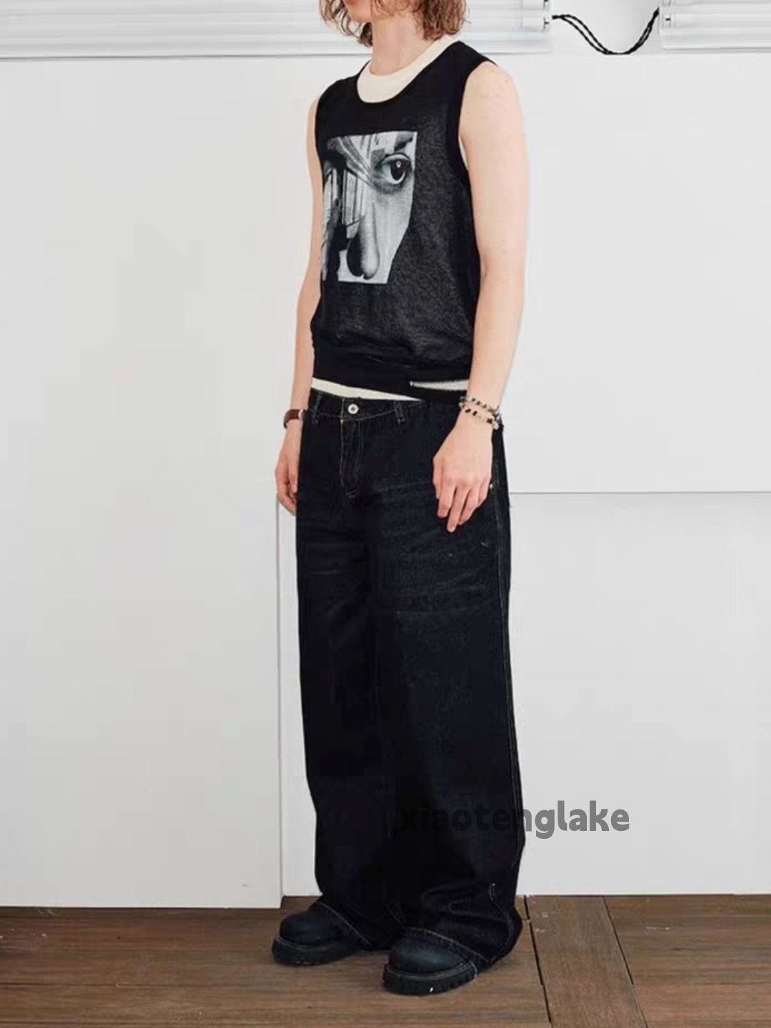 Japanese Brand × Vintage utility loose baggy patchwork double waist hiphop jeans Size US 34 / EU 50 - 6 Thumbnail