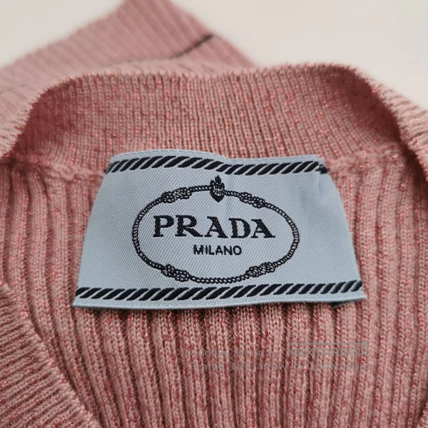 Prada Prada Logo Knit Top in Soft Pink . Size M / US 6-8 / IT 42-44 - 5 Thumbnail