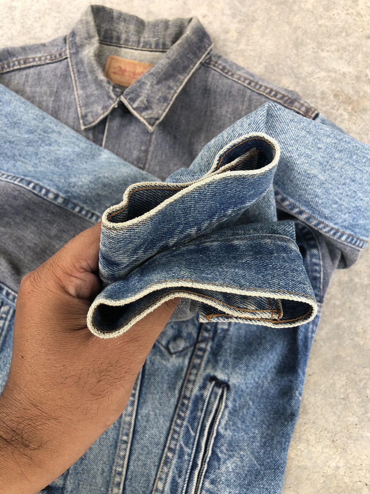 Levi's Vintage 80’s Levi’s Denim Jacket Distressed Jeans Size US M / EU 48-50 / 2 - 11 Thumbnail