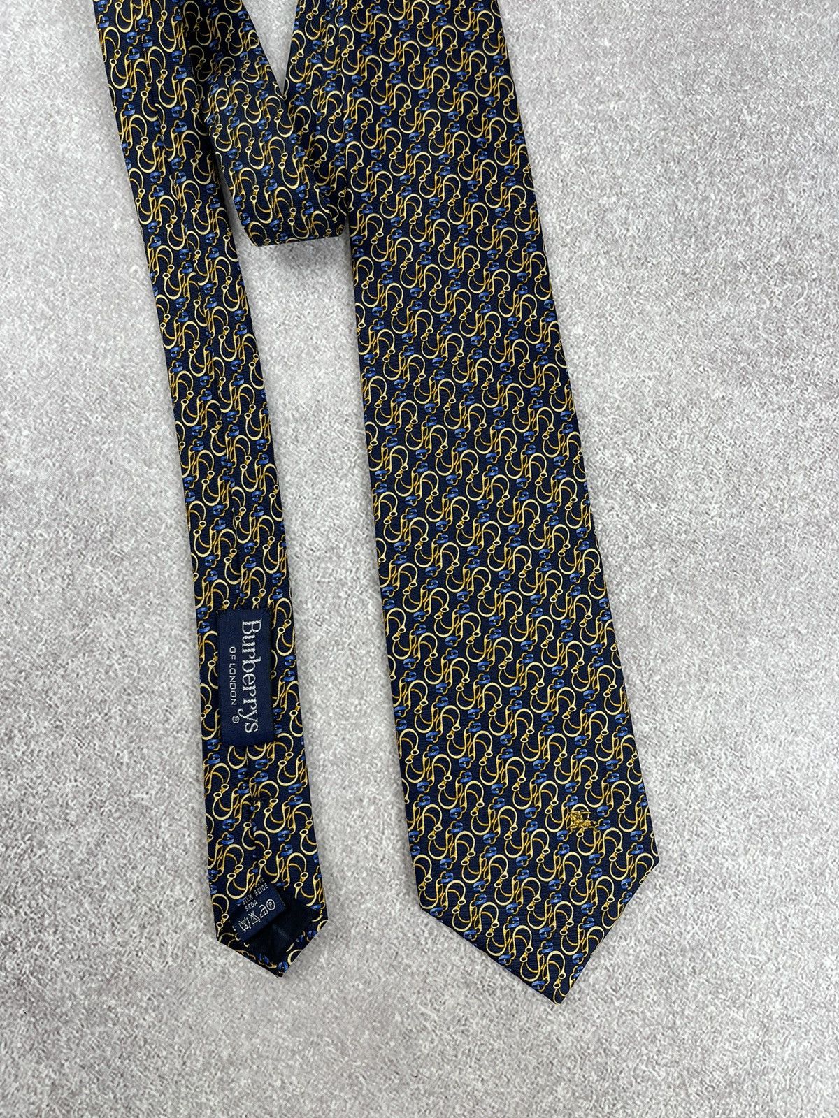 Burberry × Vintage Vintage Burberry Printed Silk Tie Size ONE SIZE - 4 Thumbnail