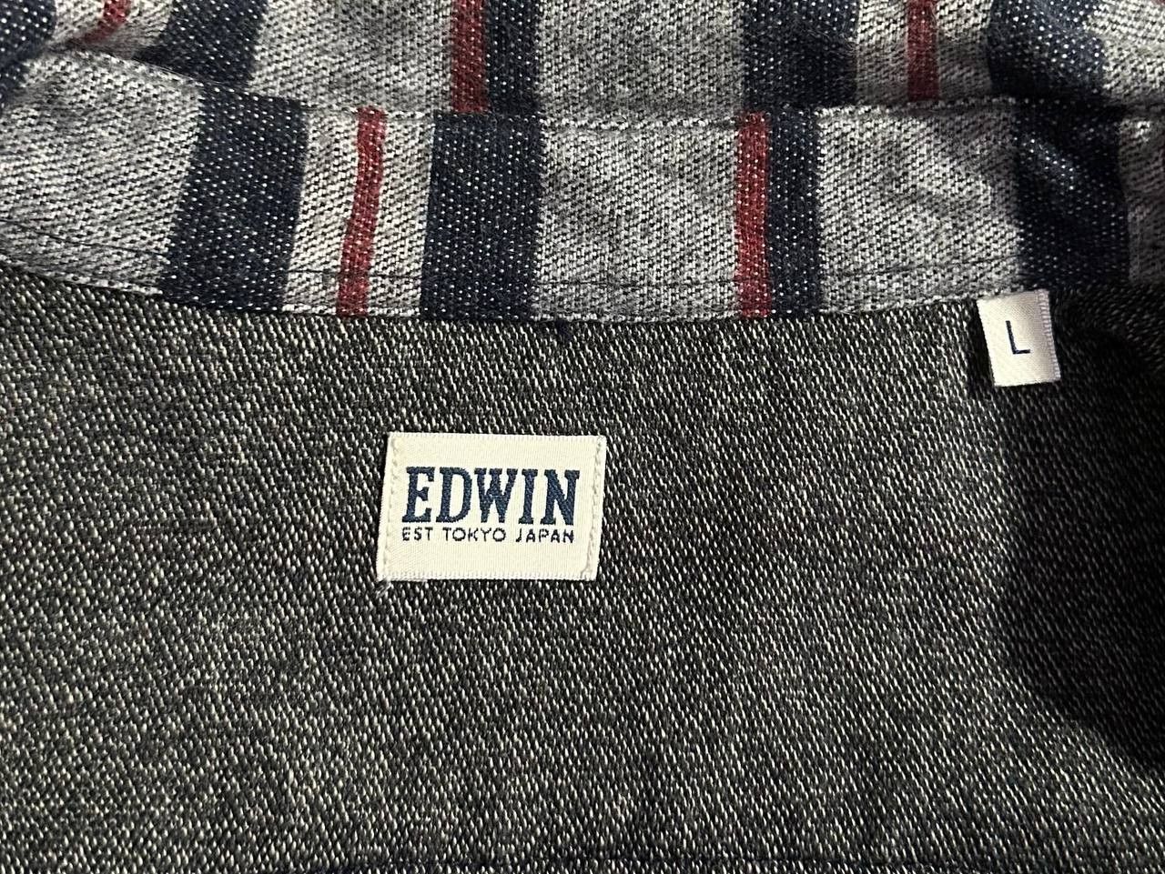 Edwin × Japanese Brand Edwin Loggerhead Long Sleeve Shirt Workwear Aztec striped Size US L / EU 52-54 / 3 - 9 Thumbnail