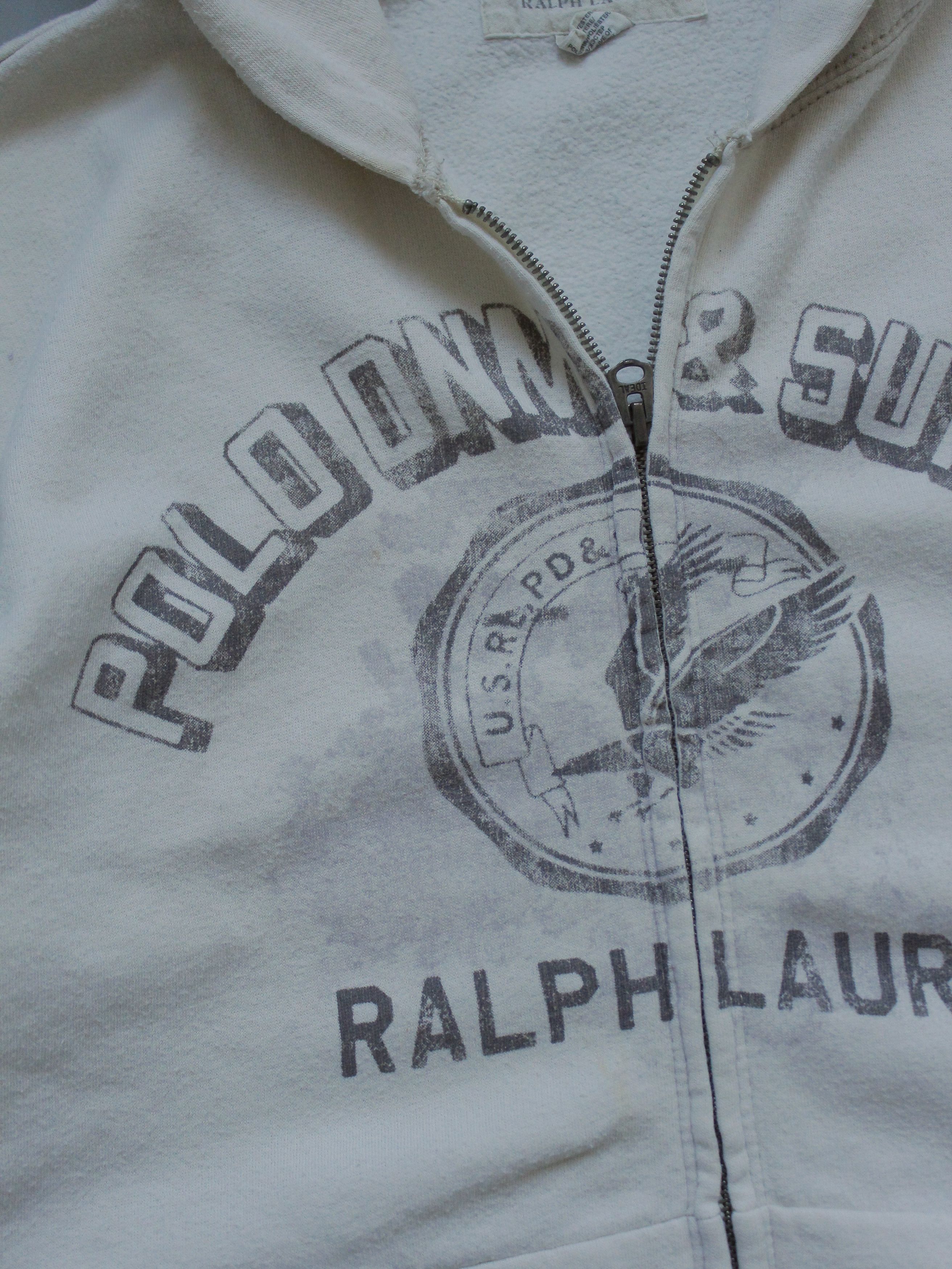 Denim & Supply Ralph Lauren × Polo Ralph Lauren × Vintage VINTAGE RALPH LAUREN DENIM & SUPPLY BEIGE ZIP HOODIE L Size US L / EU 52-54 / 3 - 4 Thumbnail