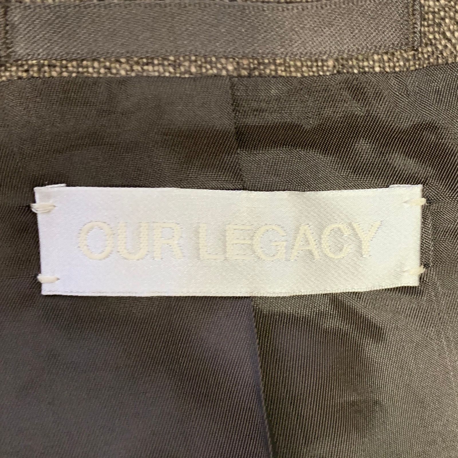 Our Legacy OUR LEGACY XL Brown Linen Blend Double Breasted Coat Size US XL / EU 56 / 4 - 5 Thumbnail