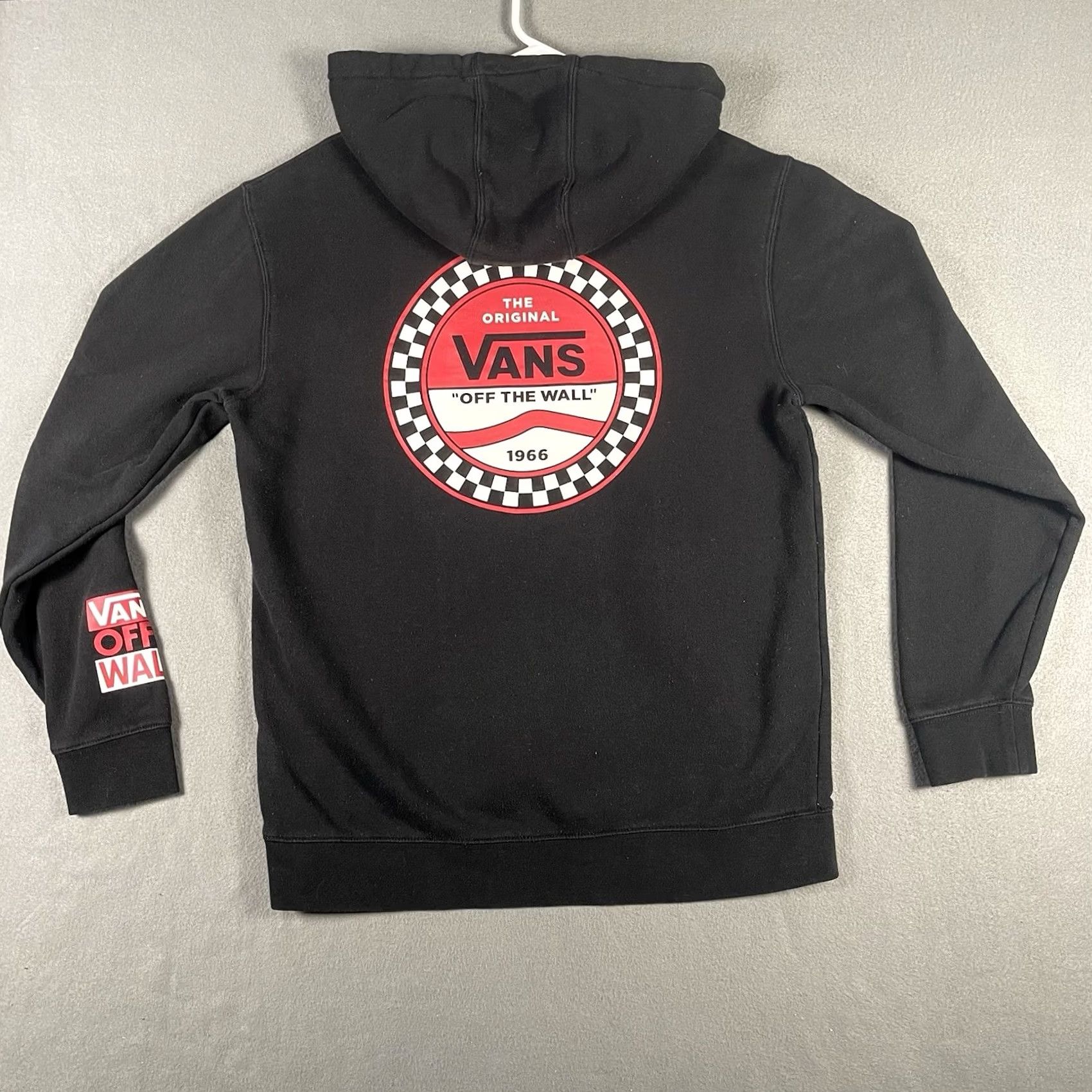 Vans VANS Off The Wall Pullover Hoodie Sweatshirt Black Checkered Logo Size Medium Unisex Adults Hoodie Size US M / EU 48-50 / 2 - 6 Thumbnail