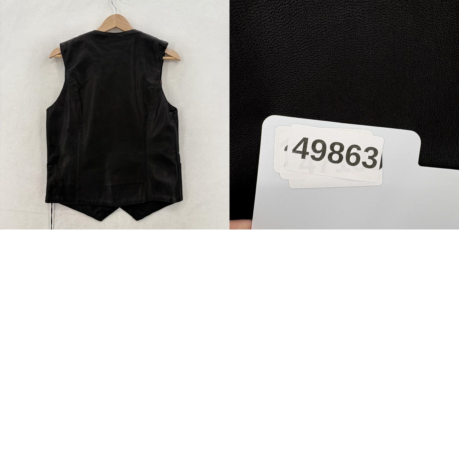 Vintage Milwaukee Leather Vest Womens Medium Black Collarless Biker NWT Size M / US 6-8 / IT 42-44 - 9 Thumbnail