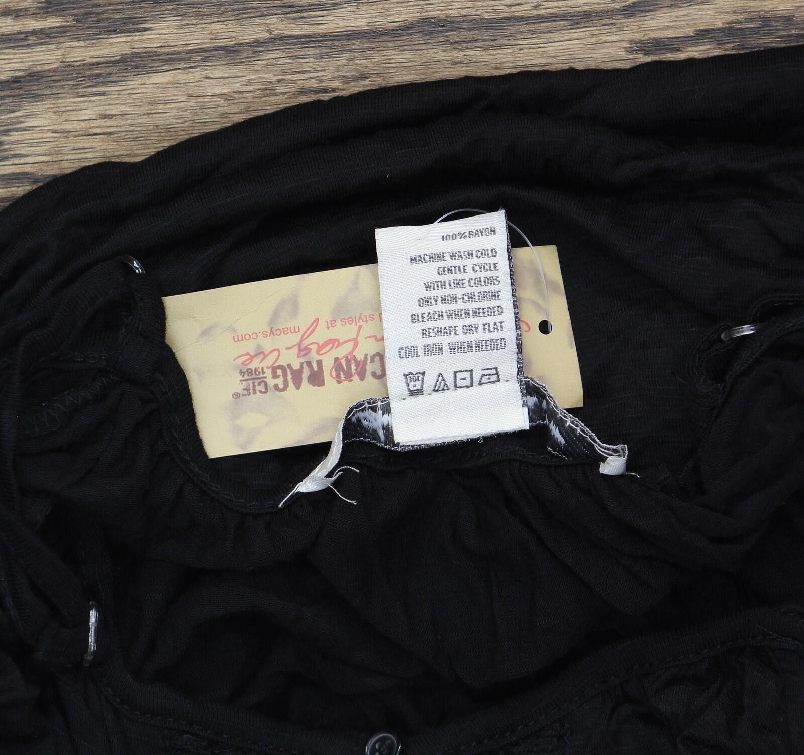 American Rag Nwt American Rag Juniors Blouse Shirt Top Classic Black S Size S / US 4 / IT 40 - 5 Thumbnail