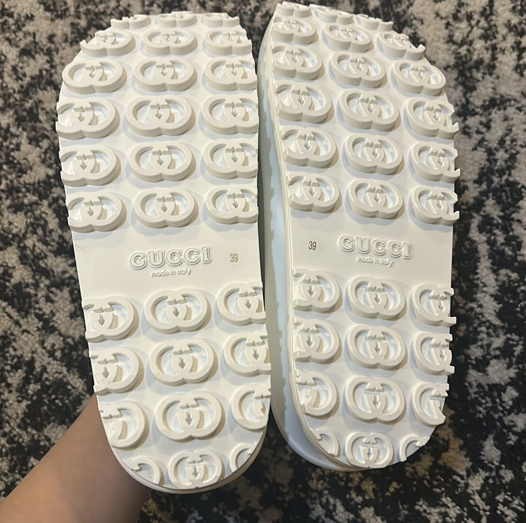 Gucci Gucci Horsebit Flatform Sandal white Size US 9 / IT 39 - 6 Thumbnail