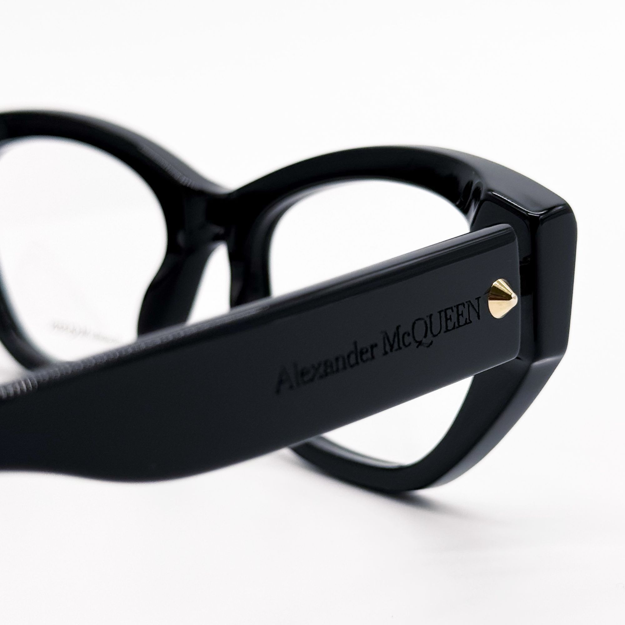 Alexander McQueen NEW ALEXANDER MCQUEEN EYEGLASSES AM0410O 001 CAT EYE BLACK W Size ONE SIZE - 6 Thumbnail