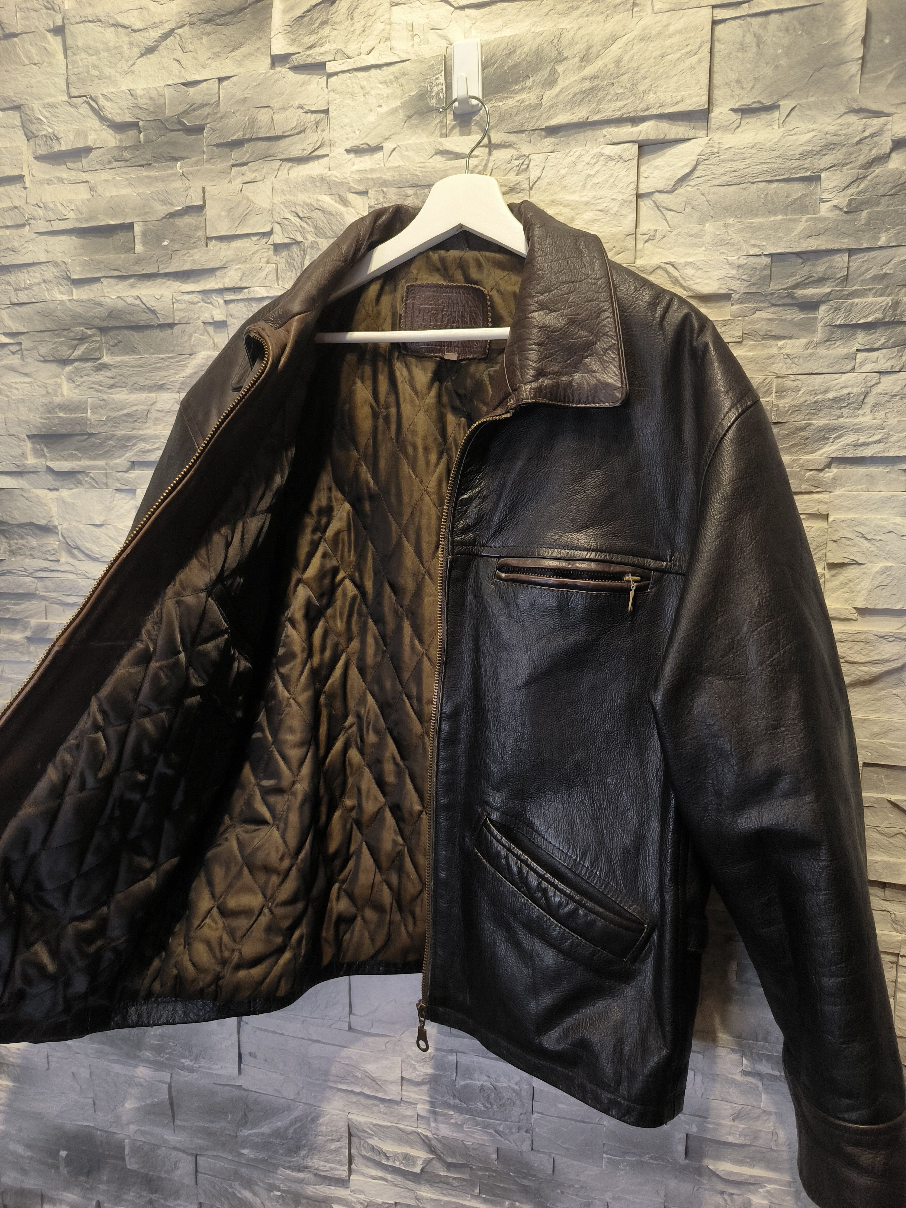 Vintage Vintage Brown Leather Jacket Trader Size US XL / EU 56 / 4 - 5 Thumbnail