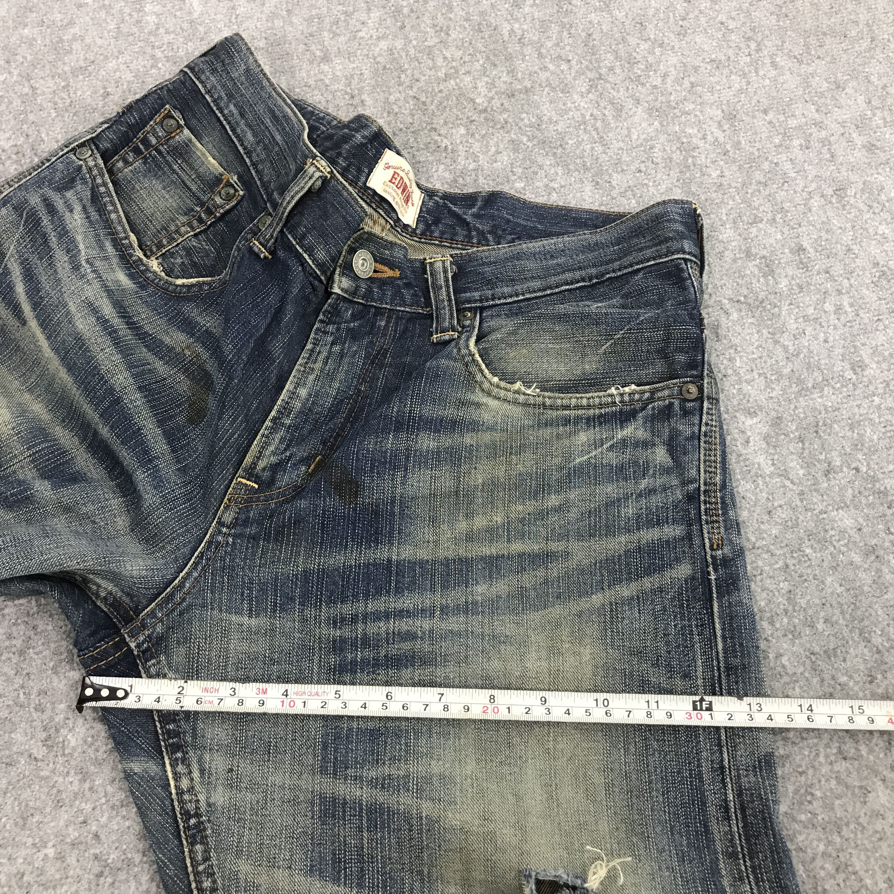 Japanese Brand edwin japan distressed jeans gothic style pants Size US 32 / EU 48 - 11 Thumbnail