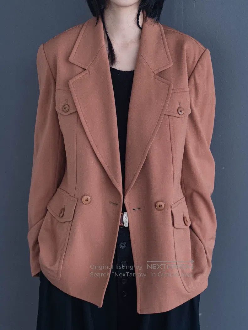 Kenzo Kenzo Light chocolate asymmetrical jacket Size M / US 6-8 / IT 42-44 - 6 Thumbnail