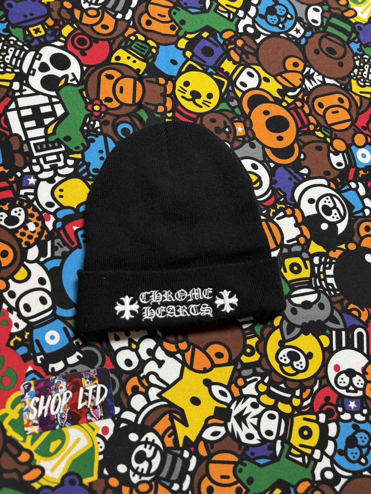 Chrome Hearts Chrome Hearts Black Script Logo Beanie Size ONE SIZE - 2 Thumbnail
