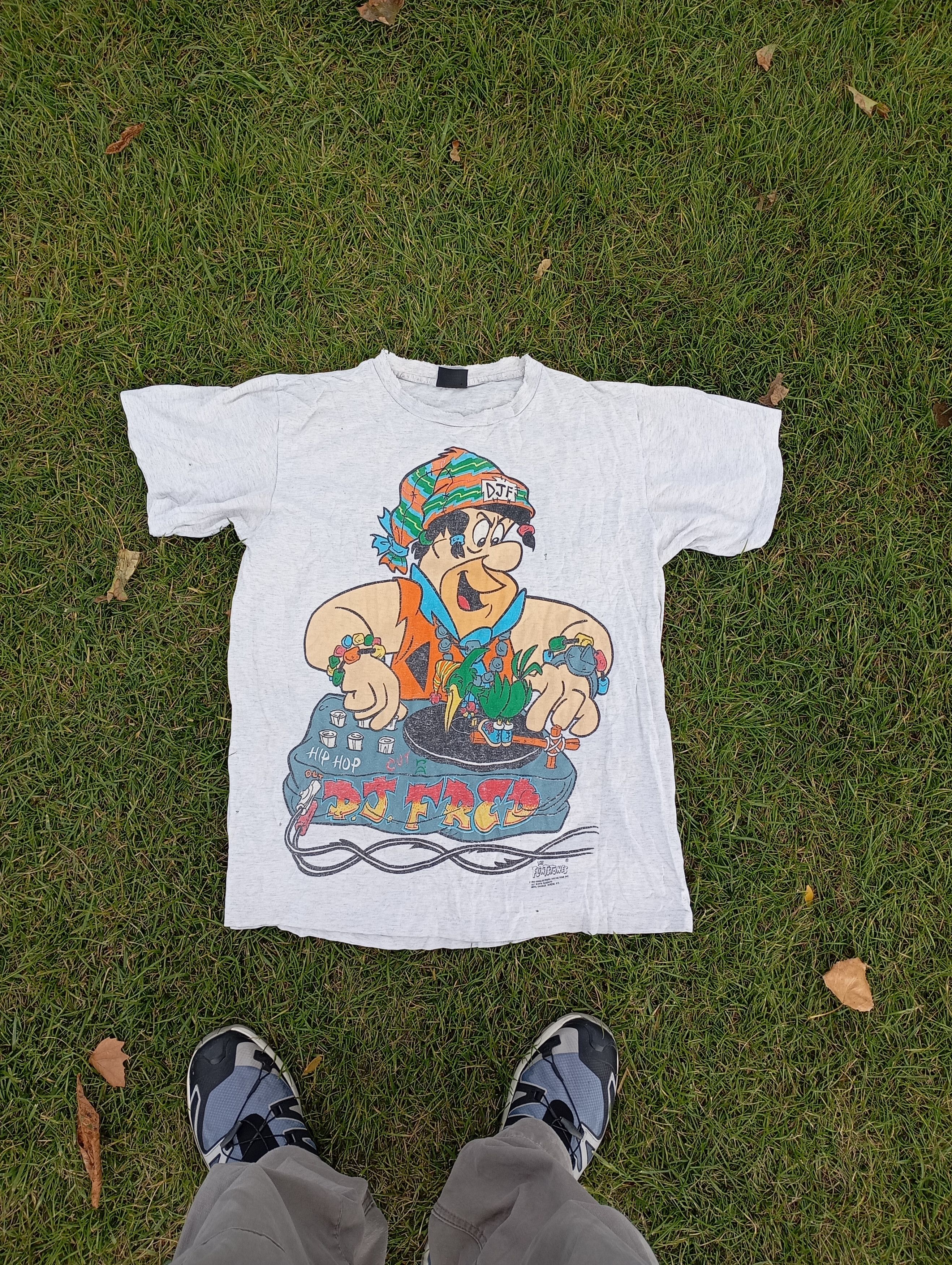 Cartoon Network × Vintage Vintage 90s The Flinstones Fred Bedrock Hip Hop Size US L / EU 52-54 / 3 - 1 Thumbnail