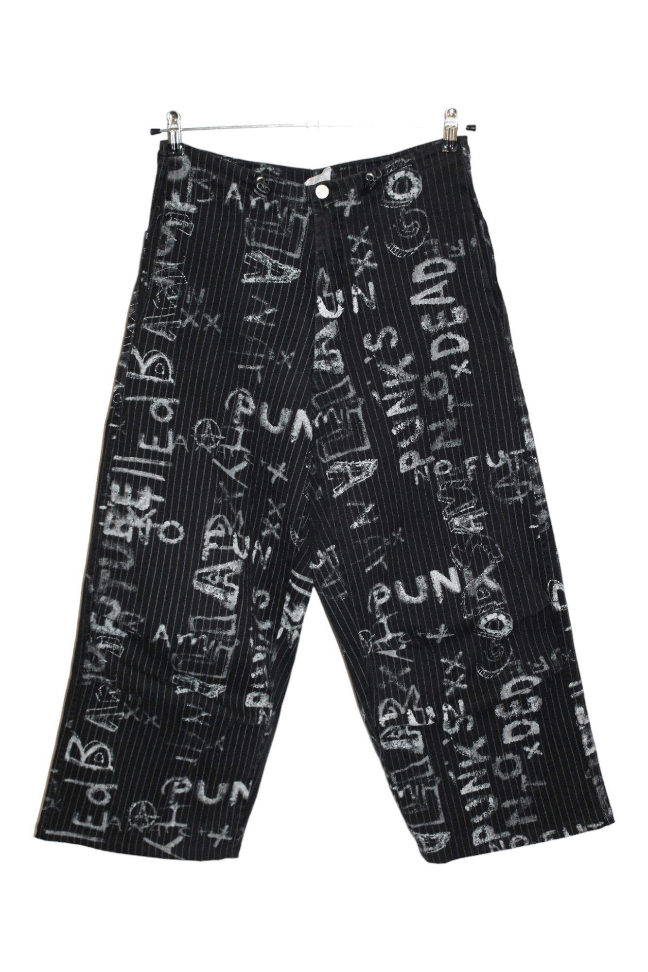 If Six Was Nine Y2K💥Anniluce Punk Poem design hickory wide leg pants Size US 30 / EU 46 - 1 Thumbnail