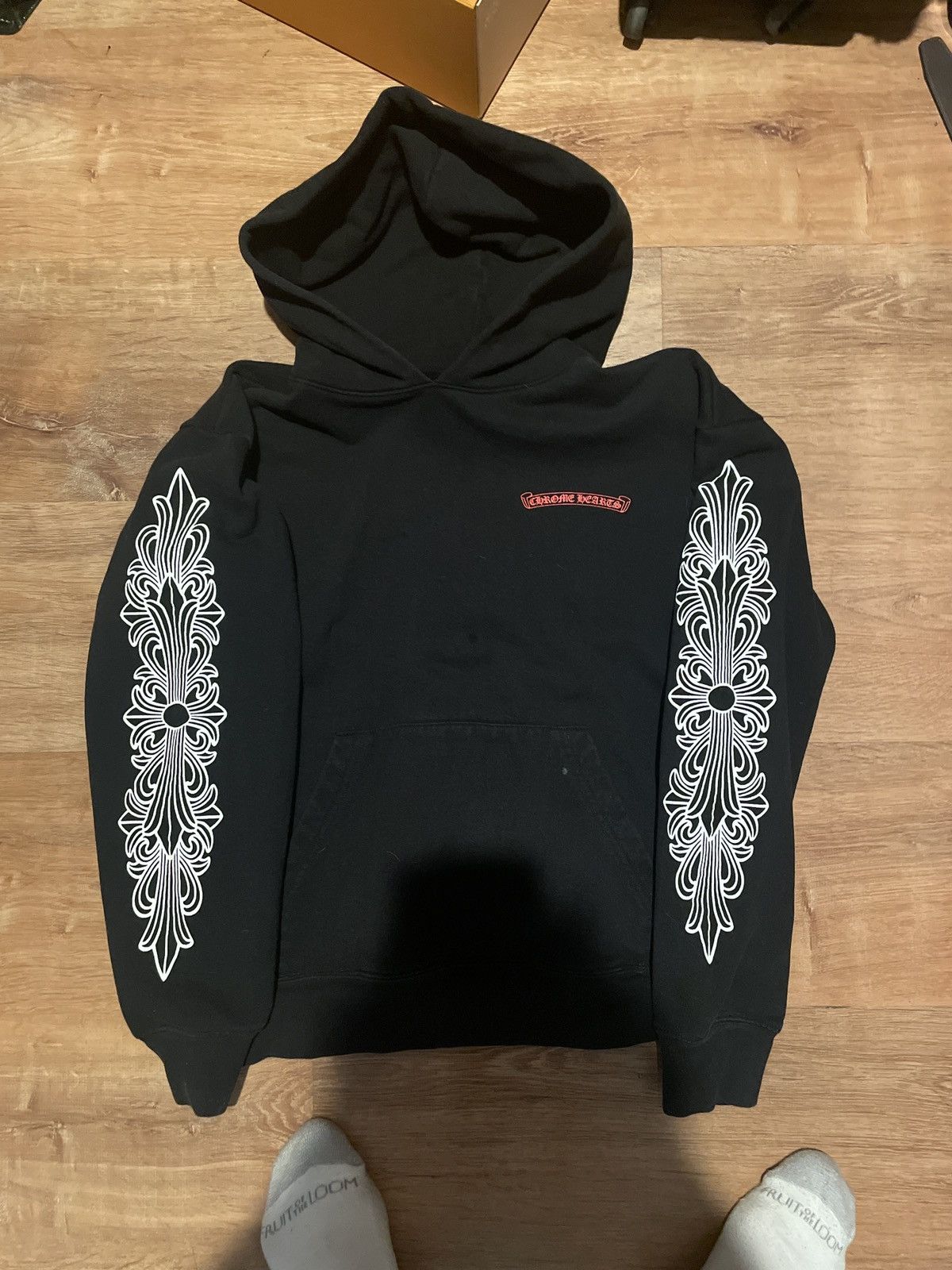image of Chrome Hearts Chomper Hoodie in Black, Men's (Size Large)