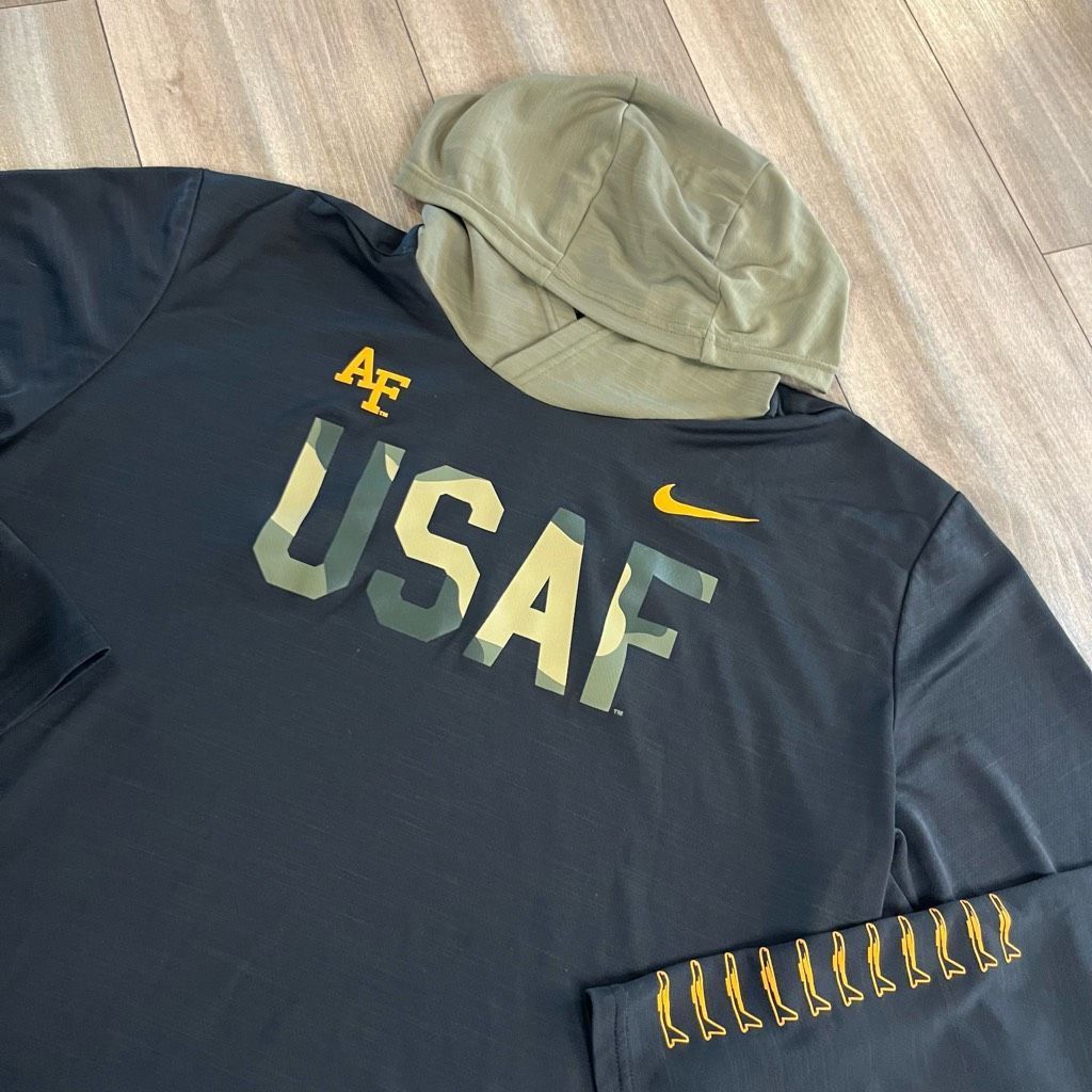 Nike Nike Air Force Black Athletic Casual Lightweight Hoodie Men Size US XL / EU 56 / 4 - 2 Thumbnail