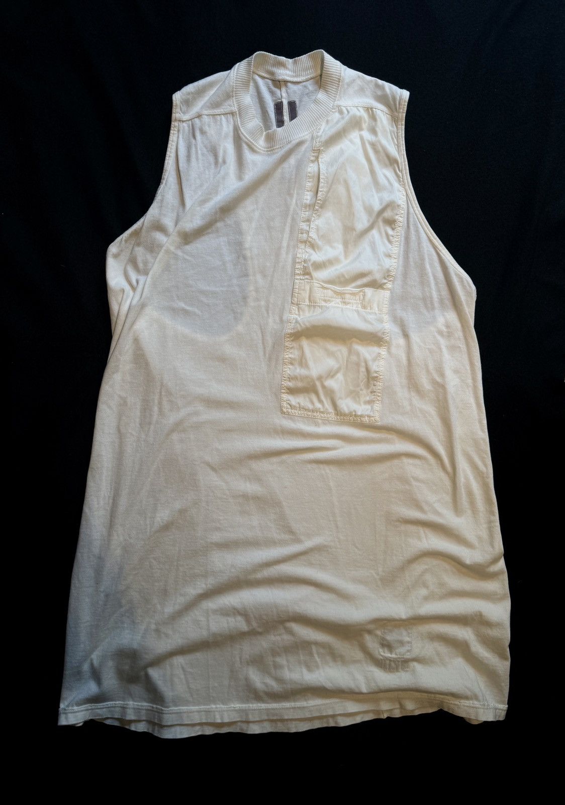 image of Rick Owens x Rick Owens Drkshdw Men’S Milk White Tank Top Onesize, Men's (Size Large)